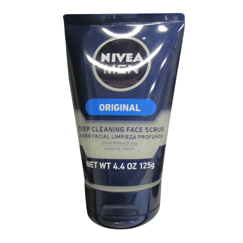 Nivea for Men Deep Cleaning Face Scrub, 4.4-Oz. Tubes (Pack of 4)