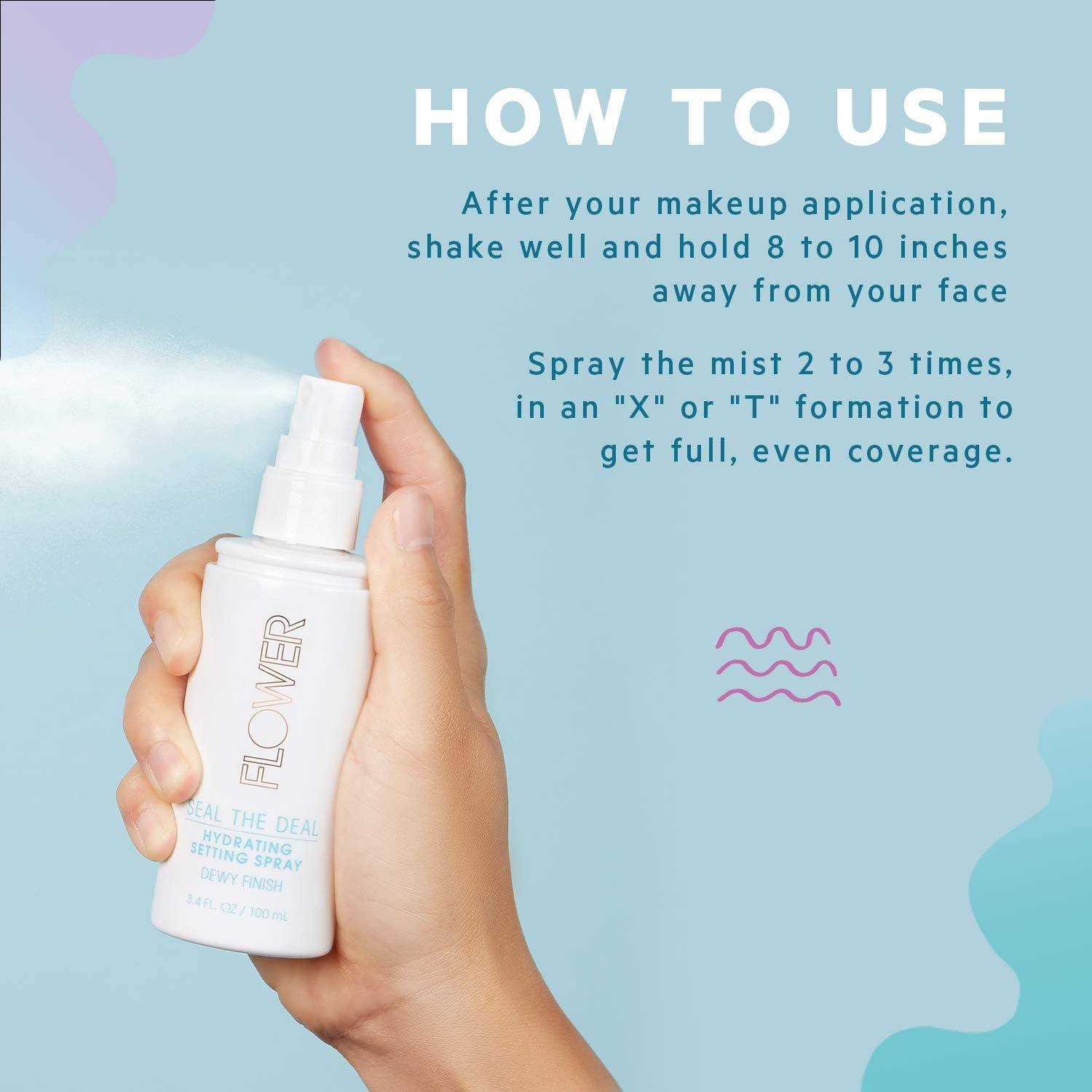 Flower Beauty Seal The Deal Setting Spray, Hydrating And Flawless Finish For All Day Face Makeup, Cruelty-Free 34Fl Oz