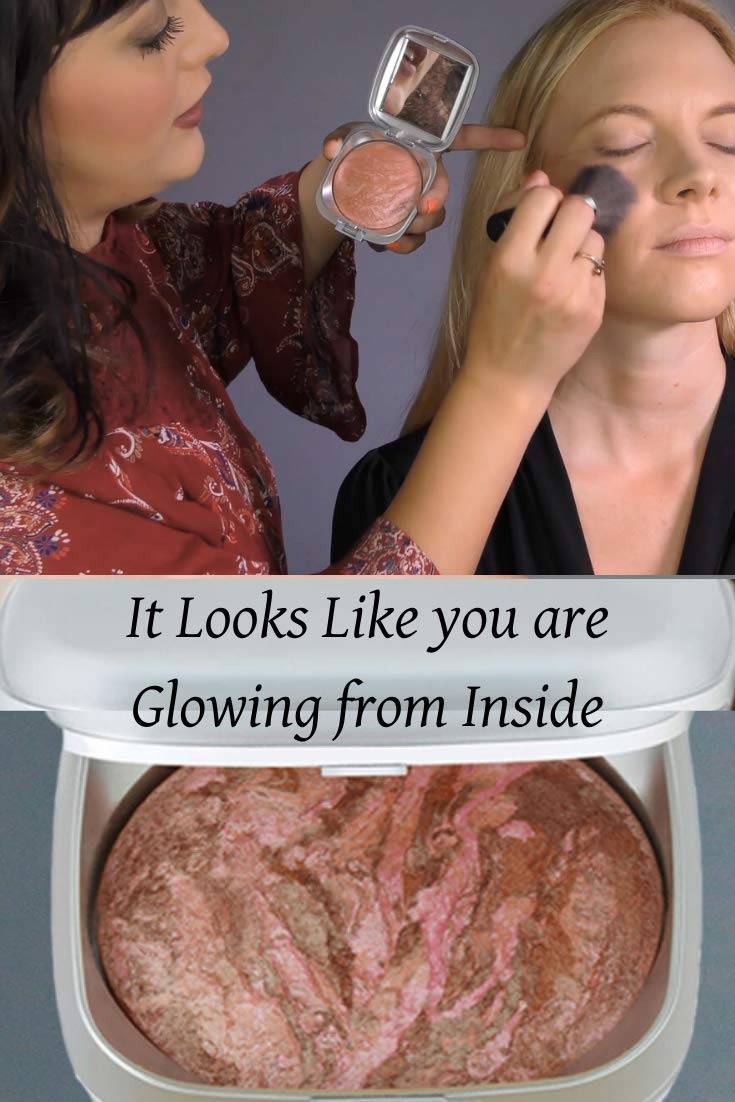 Ageless Derma Baked Mineral Makeup Healthy Blush (Peach Frost). Highlighter Makeup