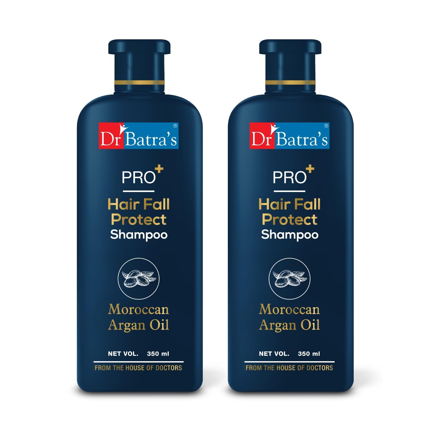 Dr BatraS Pro + Hair Fall Protect Shampoo - 350Ml | Moroccan Argan Oil Shampoo | Shampoo For Hair Fall Control | Pack Of 2