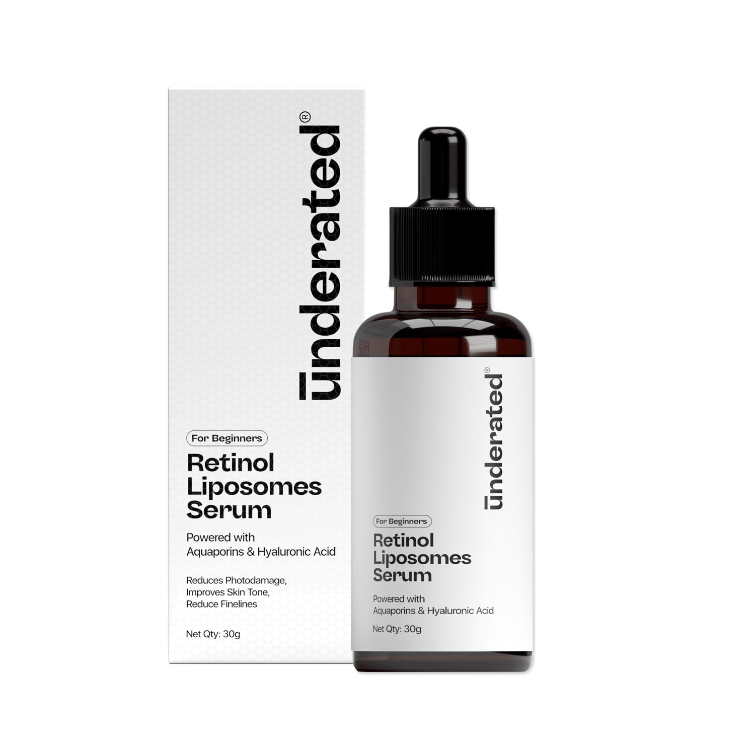 Underated Retinol Liposomes Face Serum For Beginners Powered With Aquaporins & Hyaluronic Acid | AntiAging, Hydrating & Brighte