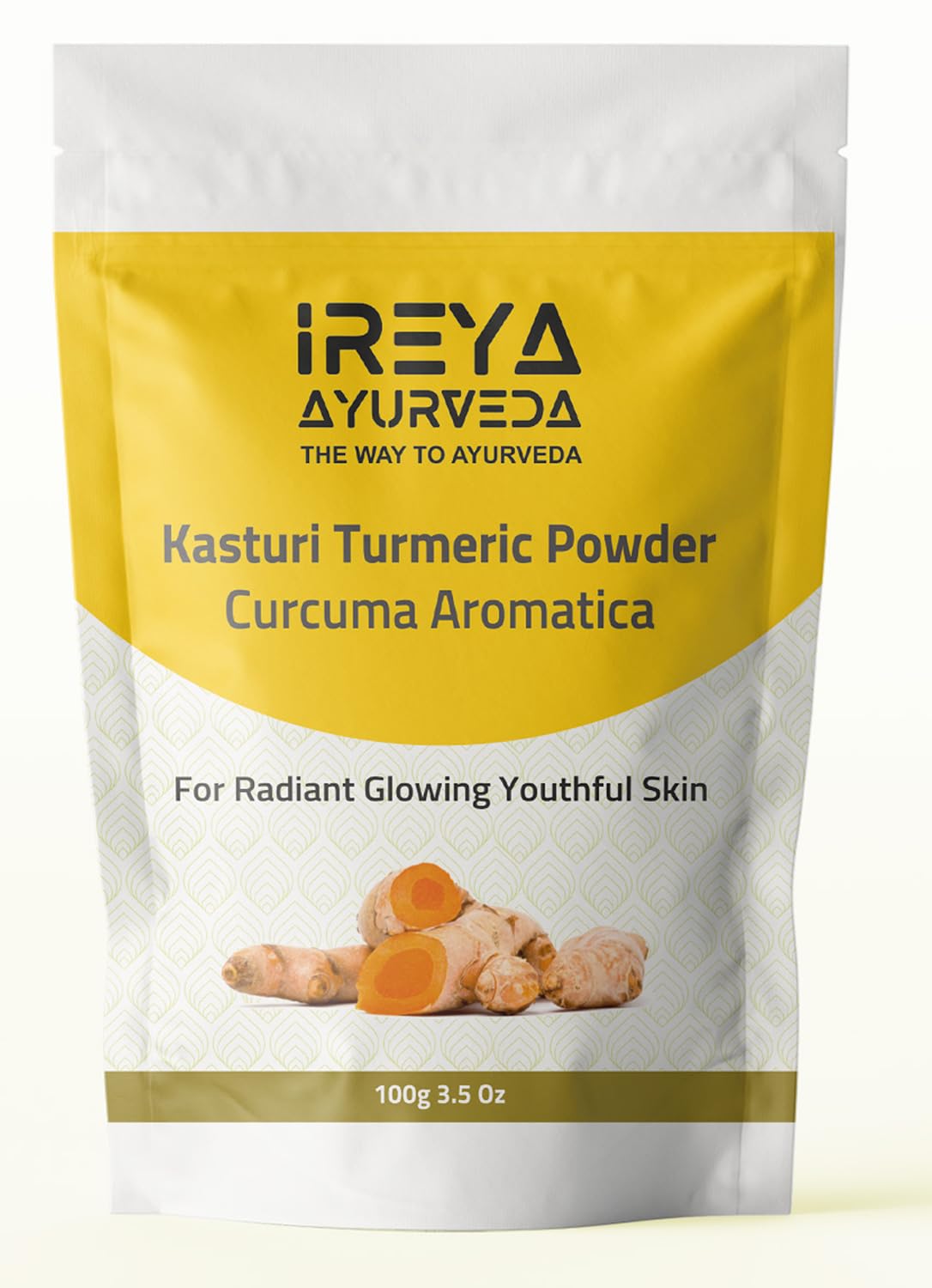 Kasthuri Manjal Powder for Skin and Face Care (3.5 oz) | Kasturi Turmeric, Wild Turmeric powder | Curcuma Aromatica | Helps in G