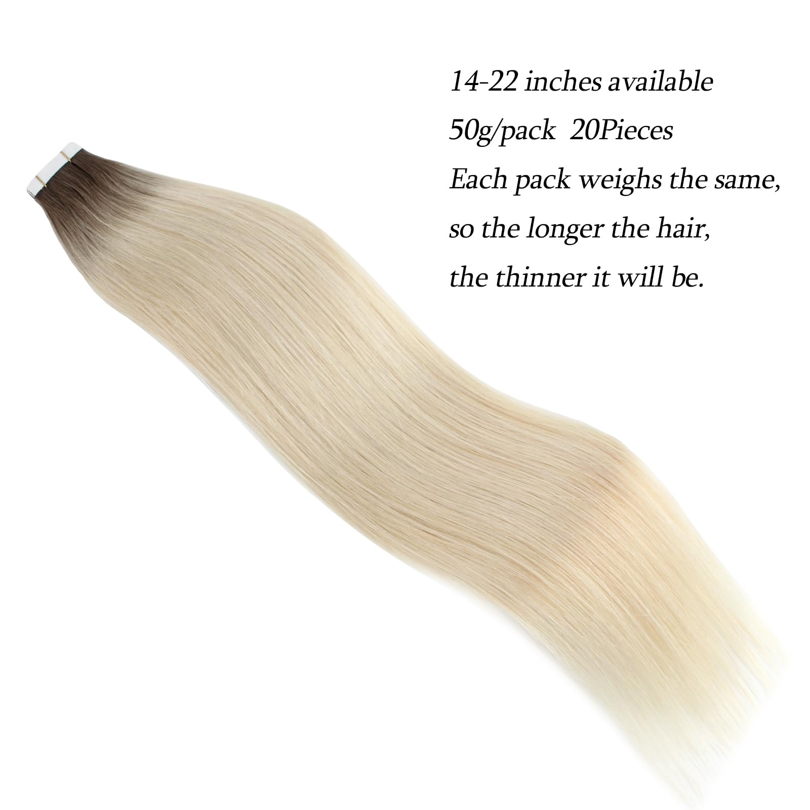 Abh Amazingbeauty Hair Roots Natural Hair Tape Extensions - Invisible Pre Taped Double Sided Remy Human Hair Skin Weft, 20 Piece