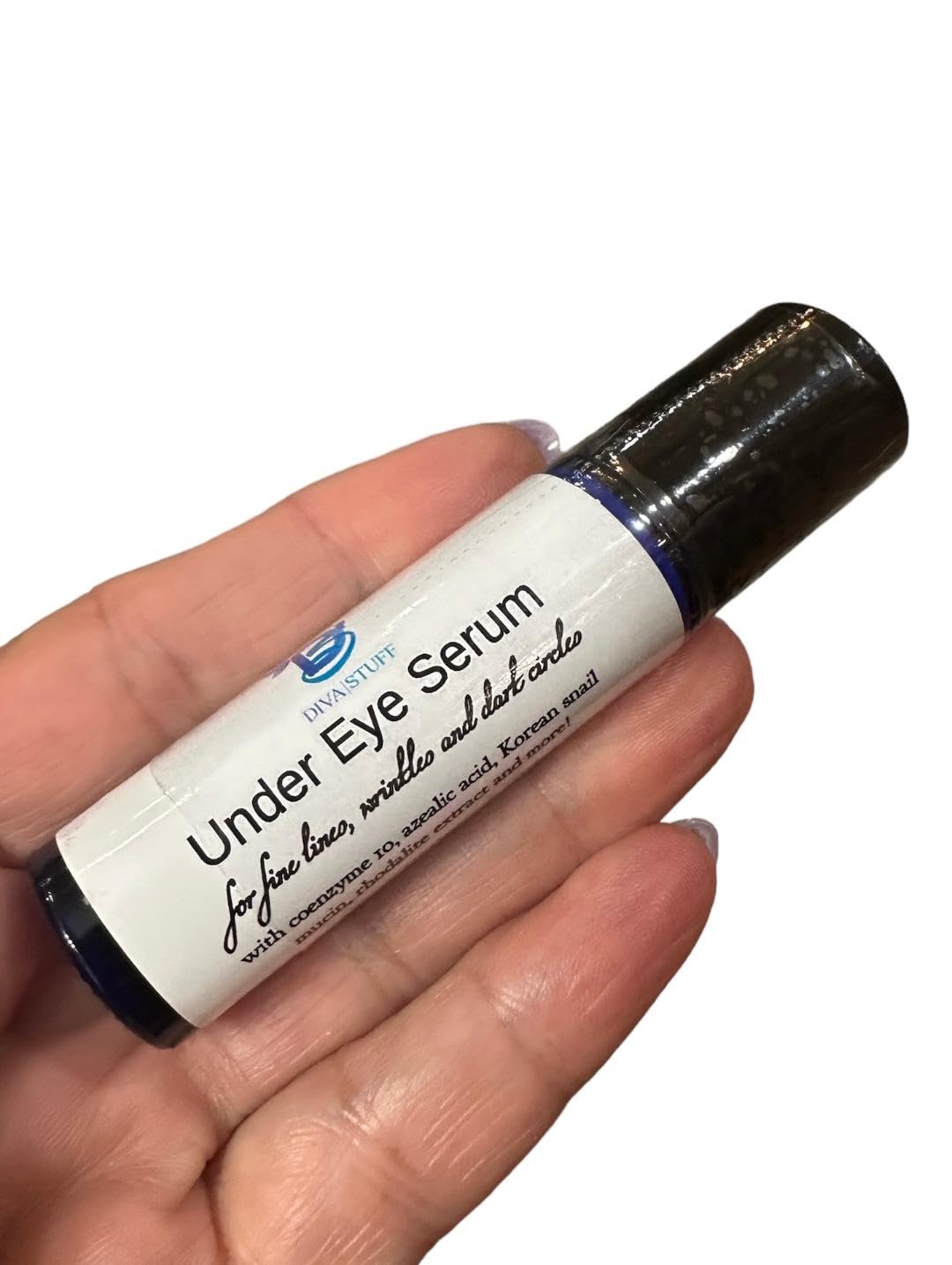 Diva Stuff Under Eye Serum For Fine Lines, Wrinkles and Dark Circles, With Korean Snail Mucin, Coenzyme q10, Rhodolite Extract,