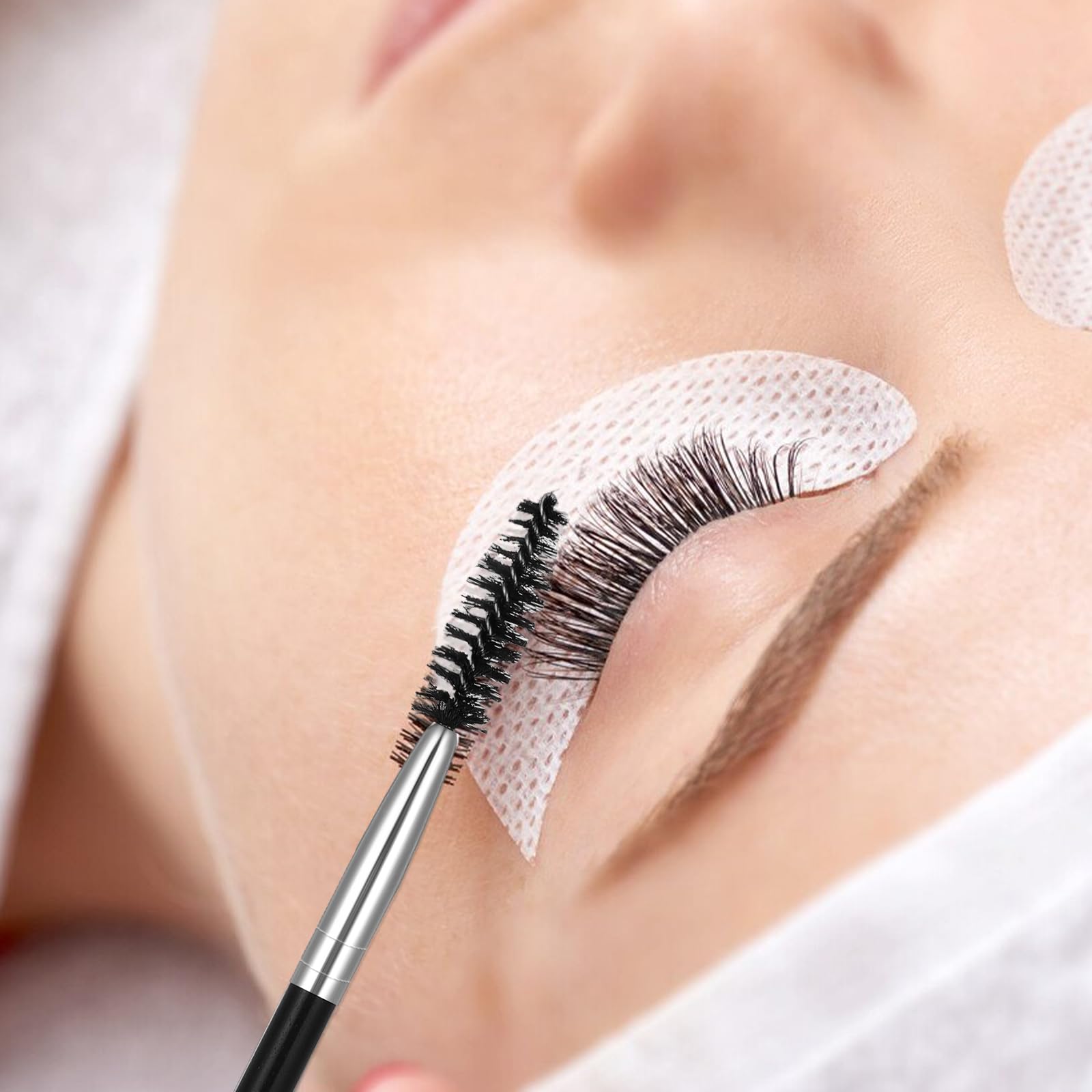 4 Pack Eyebrow Brush Makeup Lash Spoolies Set Reusable Mascara Brush Eyelash Brushes Wands Black Portable Eye Brushes for Eyelas
