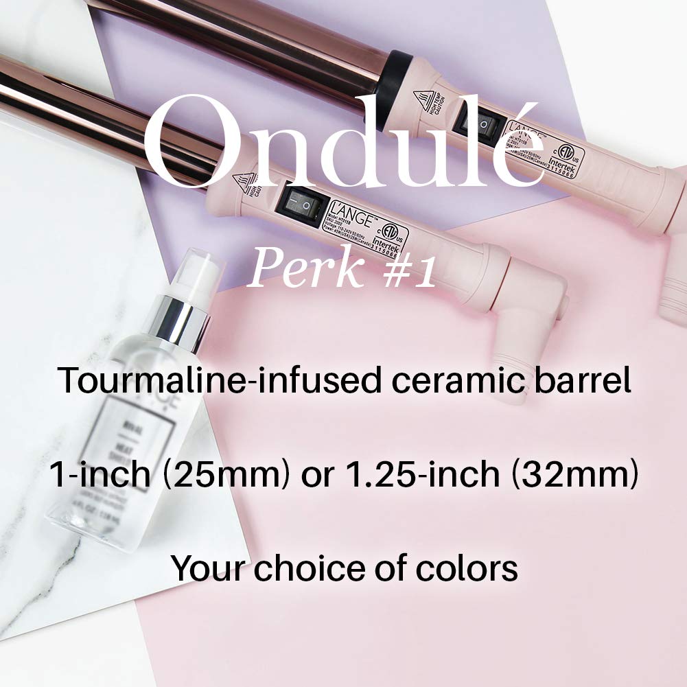 L'ANGE HAIR Ondul   32 MM Ceramic Curling Wand | Professional Hot Tools Curling Iron 1.25 Inch | Salon Hair Styling Wands for Be
