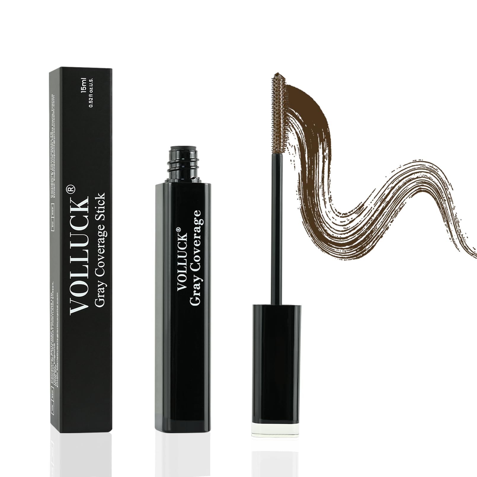 VOLLUCK Root Touch up Stick, Hair Concealer Stick with Brush Medium Brown