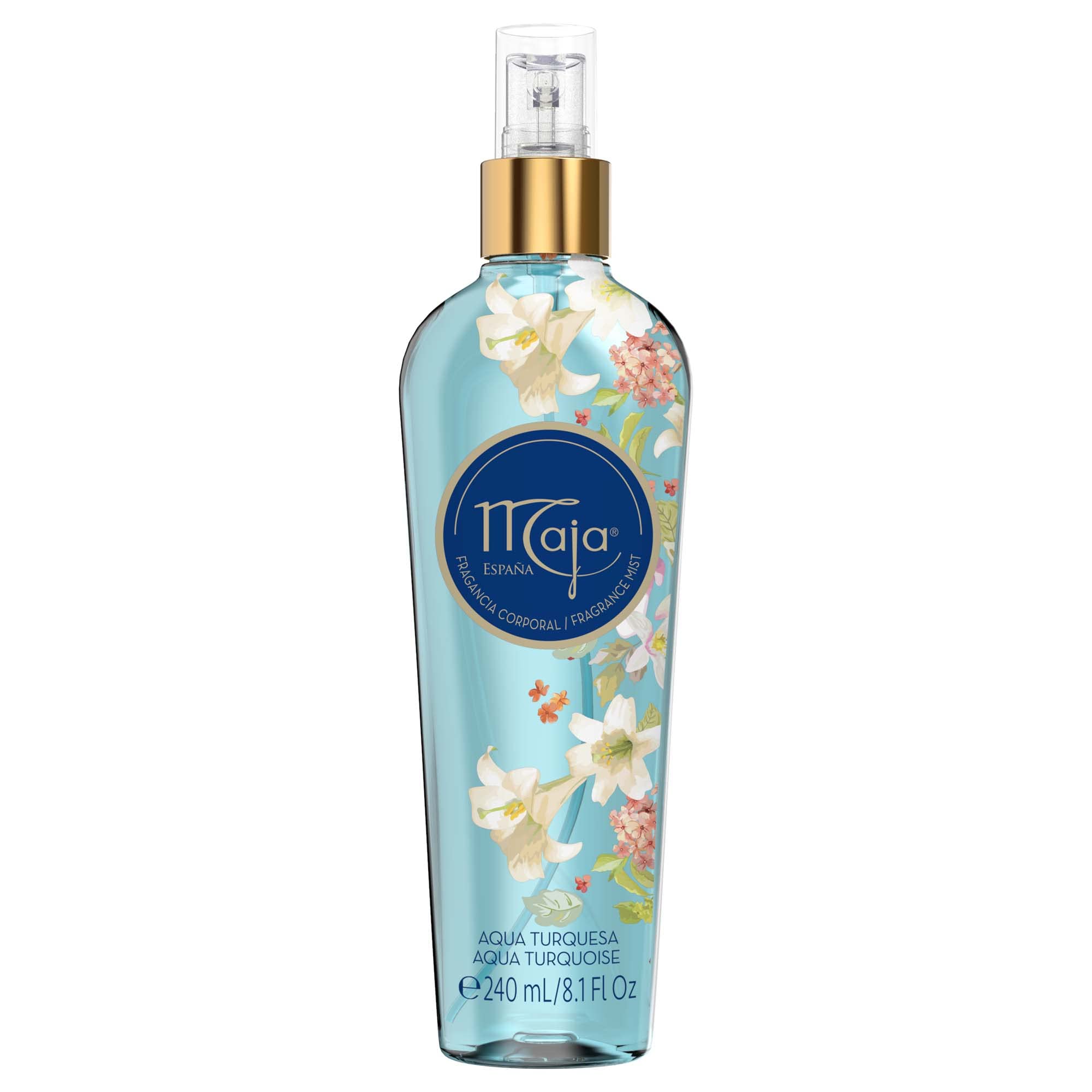 Maja Aqua Turquoise Mist, Perfumed Body Mist with Floral and Aquatic notes to leave a spray of freshness, Refresh your Body, Fre
