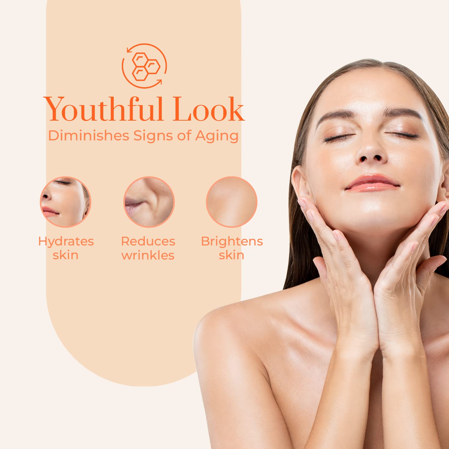 Clear Beauty Vitamin C And Collagen Sheet Face Mask - Diminishes Fine Lines & Wrinkles, Lifts & Hydrates Skin, Brightening Sheet