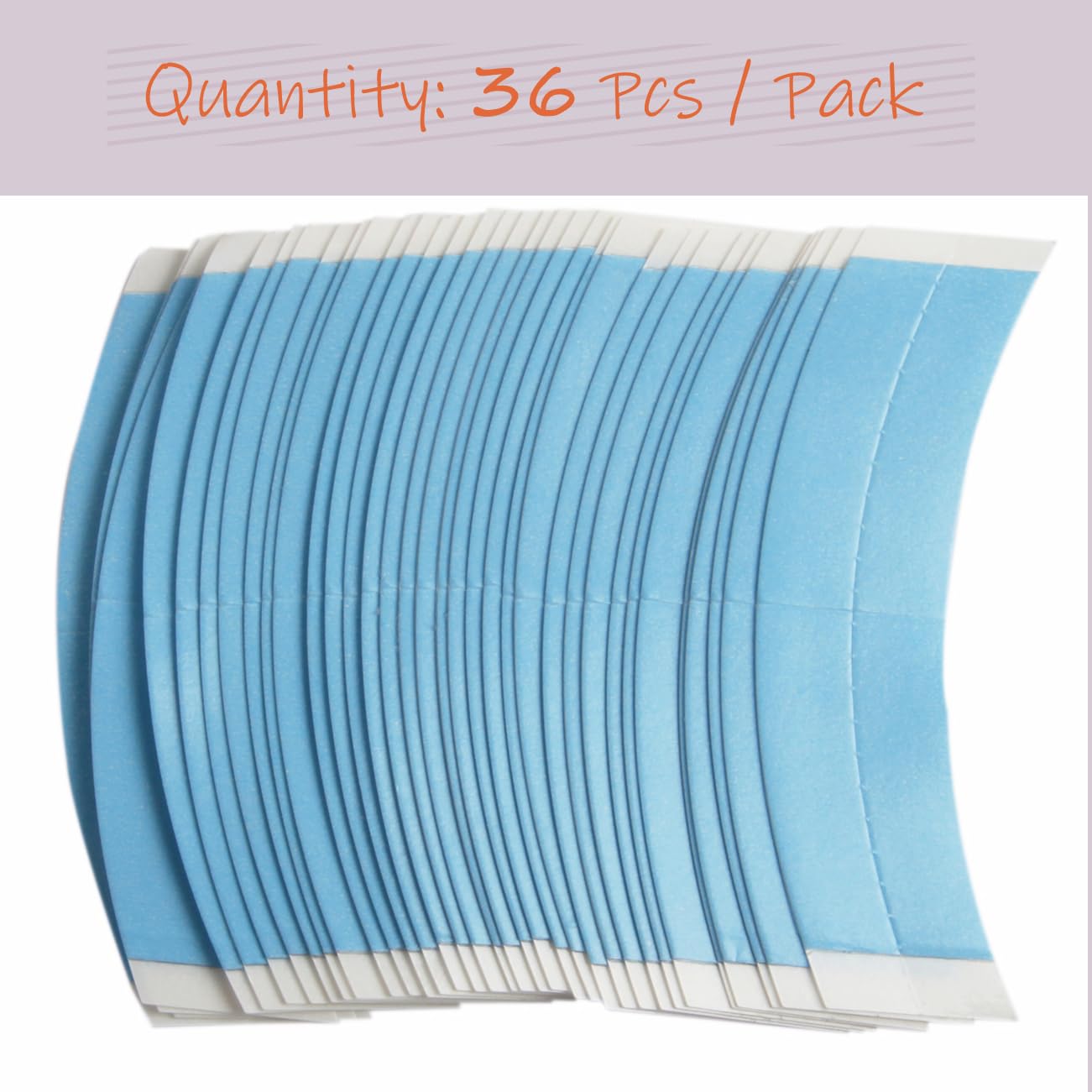FeiHong 36 Pcs Lace Front Tape for Wigs, Waterproof Double Sided Strong Adhesive Wig Glue for Hairpieces Toupee and Hair Extensi
