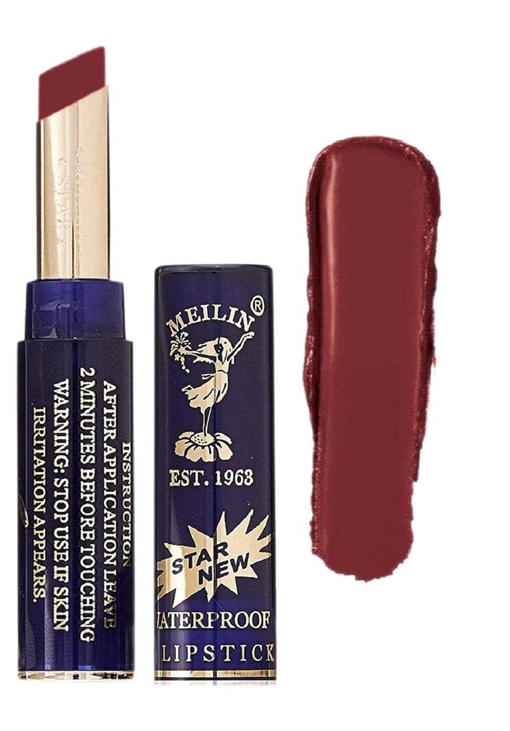 Aya Meilin Non Transfer Waterproof Matte Lipstick, Garnet, 3.2 G