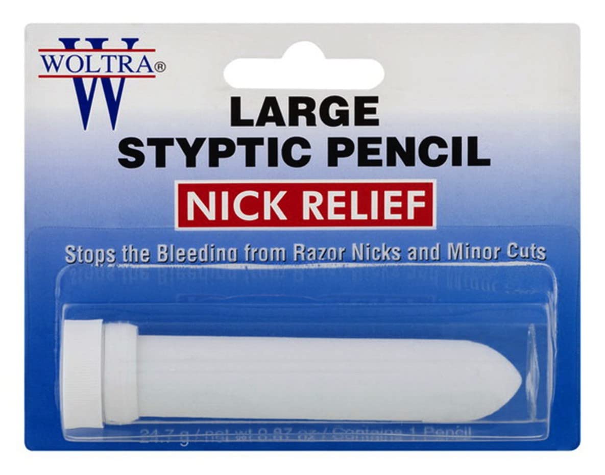 Woltra Nick Relief Large Styptic Pencil, 0.875-Ounce (Pack of 12)