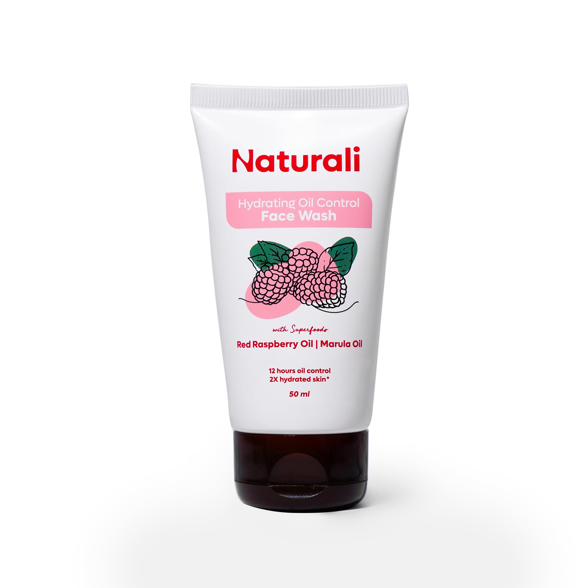 Naturali Hydrating Oil Control Face Wash | Red Raspberry Oil & Marula Oil | Deep Cleansing | Oil Control | Hydrating | For Oily 