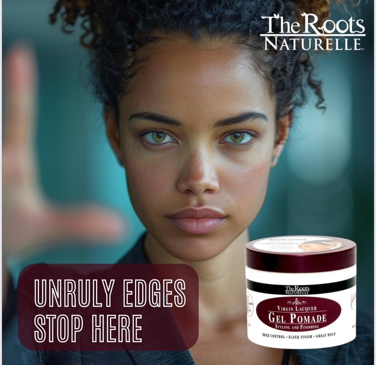 The Roots Naturelle Virgin Lacquer Gel Pomade For Edge Control (8 oz Jar)