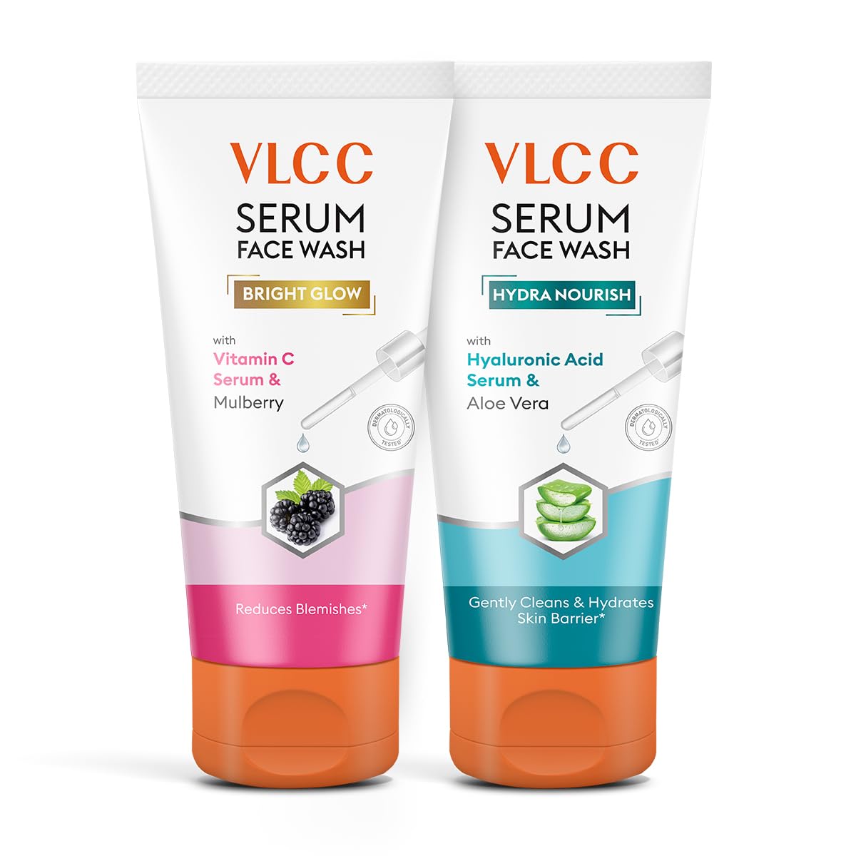 Vlcc Vitamin C & Mulberry Serum Facewash  150 Ml To Reduce Blemishes & Brighten For Am | With Free Hyaluronic Acid & Aloe Vera 