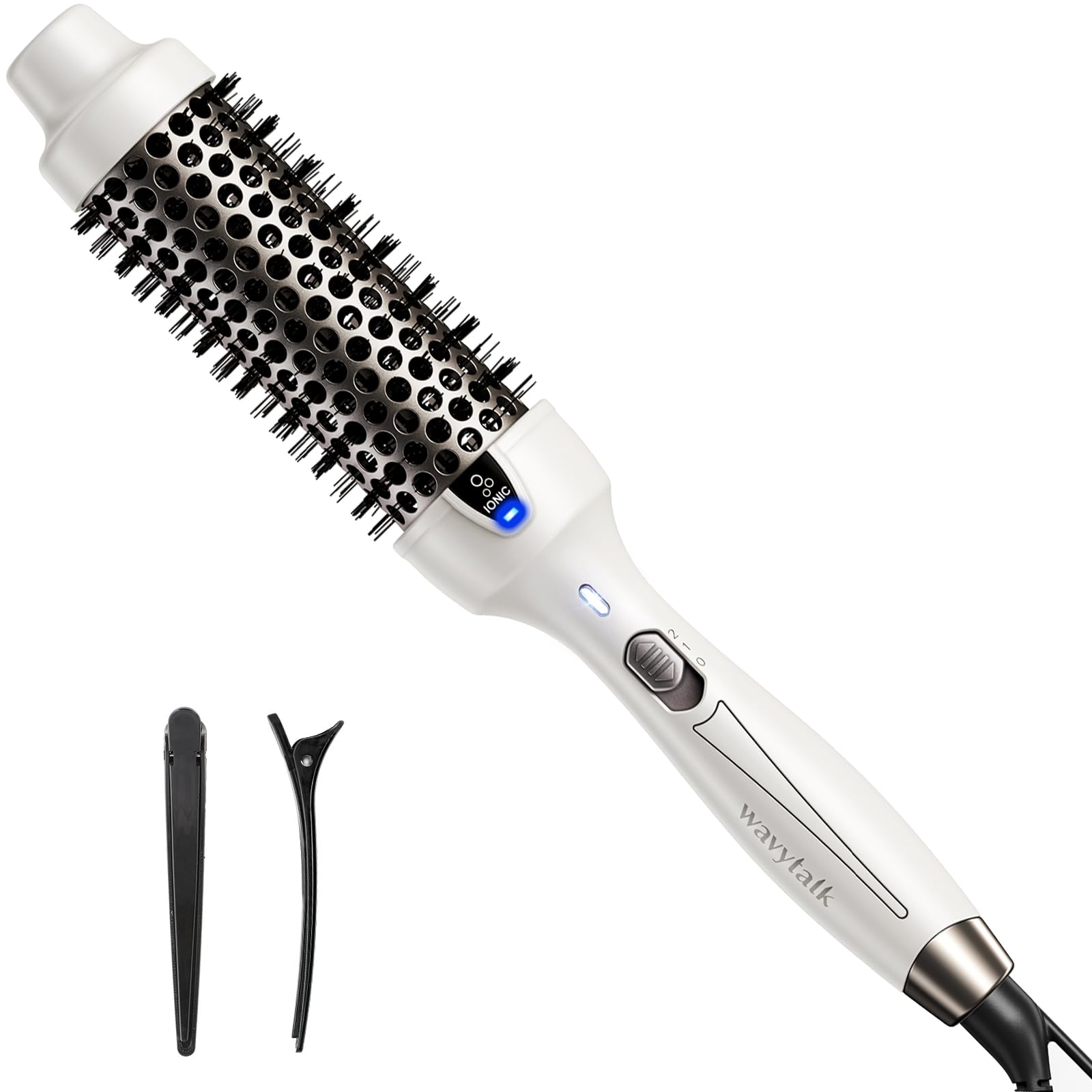 Wavytalk Thermal Brush, 1.5 Inch Ionic Thermal Round Brush Creates Blowout Look in 10 Minutes, Heated Round Brush Makes Hair Shi