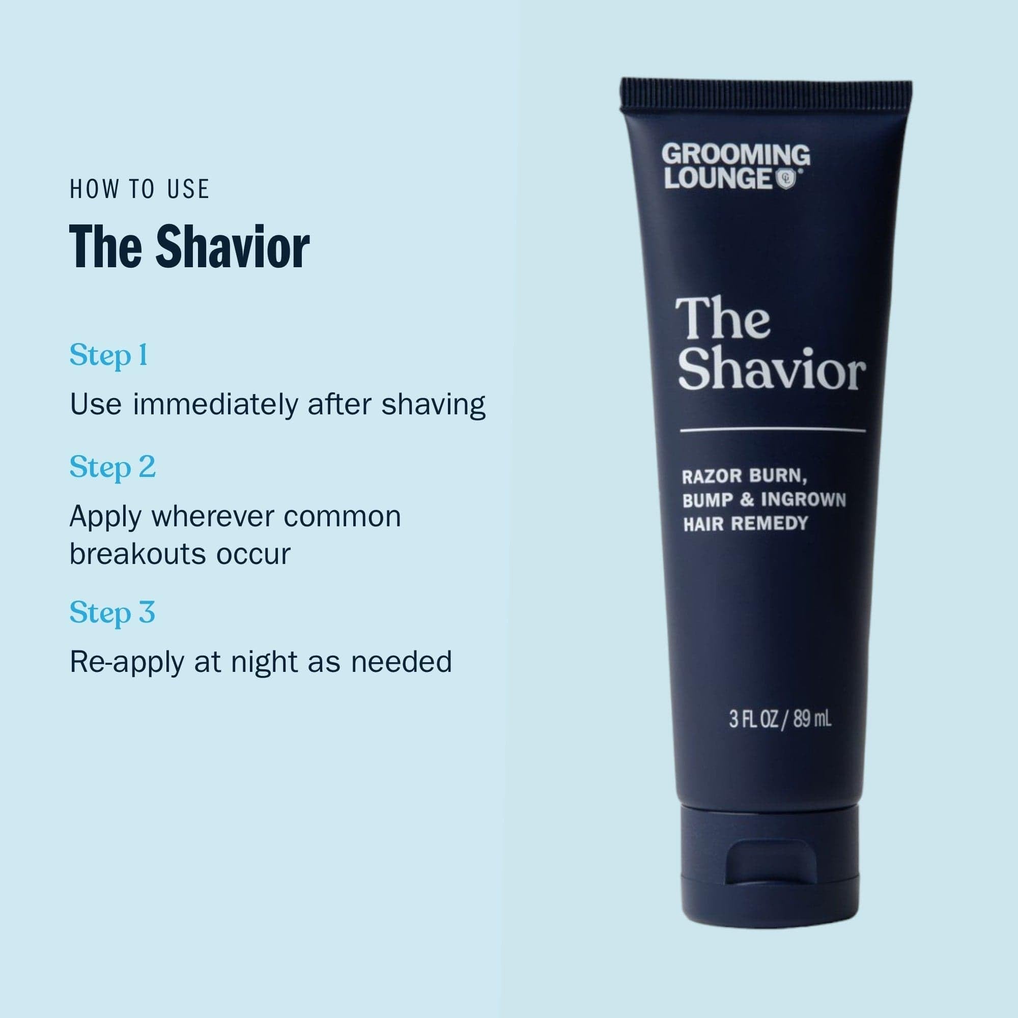 Grooming Lounge the Shavior Post Shave Remedy - Calms Inflammation and Irritation - Prevents and Eliminates Ingrown Hair - Effec