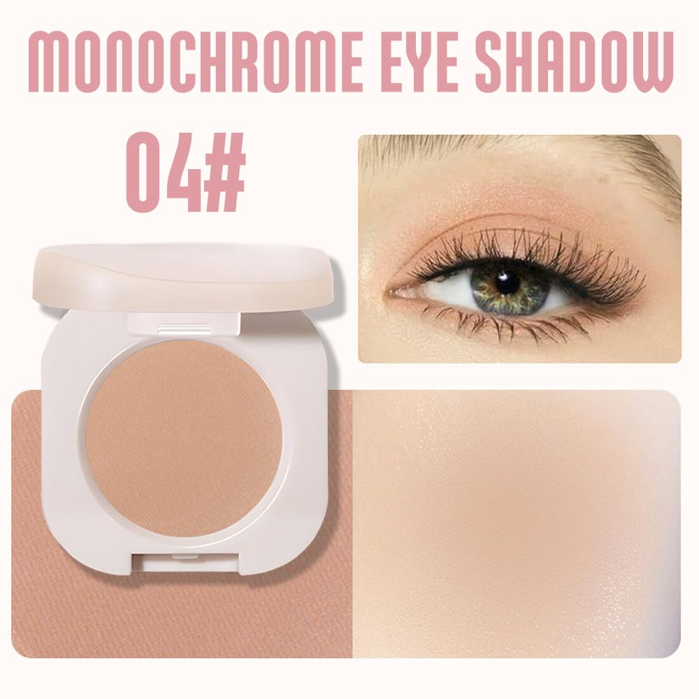 Feicuiyun Matte Eyeshadow Singles, Matte Nude Eyeshadow, Brown Eyeshadow, Neutral Matte Pressed Powder Single Vegan Eyeshadow; T