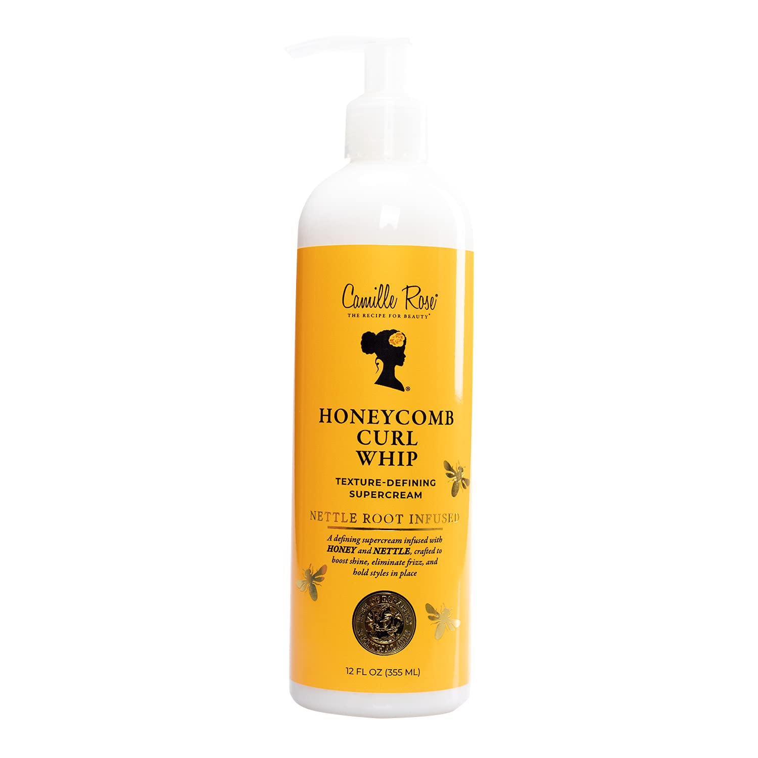 Camille Rose Honeycomb Curl Whip Texture-Defining Hair Styling Cream, with Honey and Nettle Root to Reduce Frizz, Nourish, and A