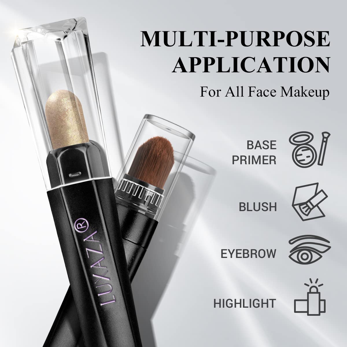 Luxaza 3Pcs Cream Eyeshadow Stick,Neutral Eye Shadow Sticks Makeup Pencil For Eyes,Eye Brightener Stick Highlighter Makeup,Water