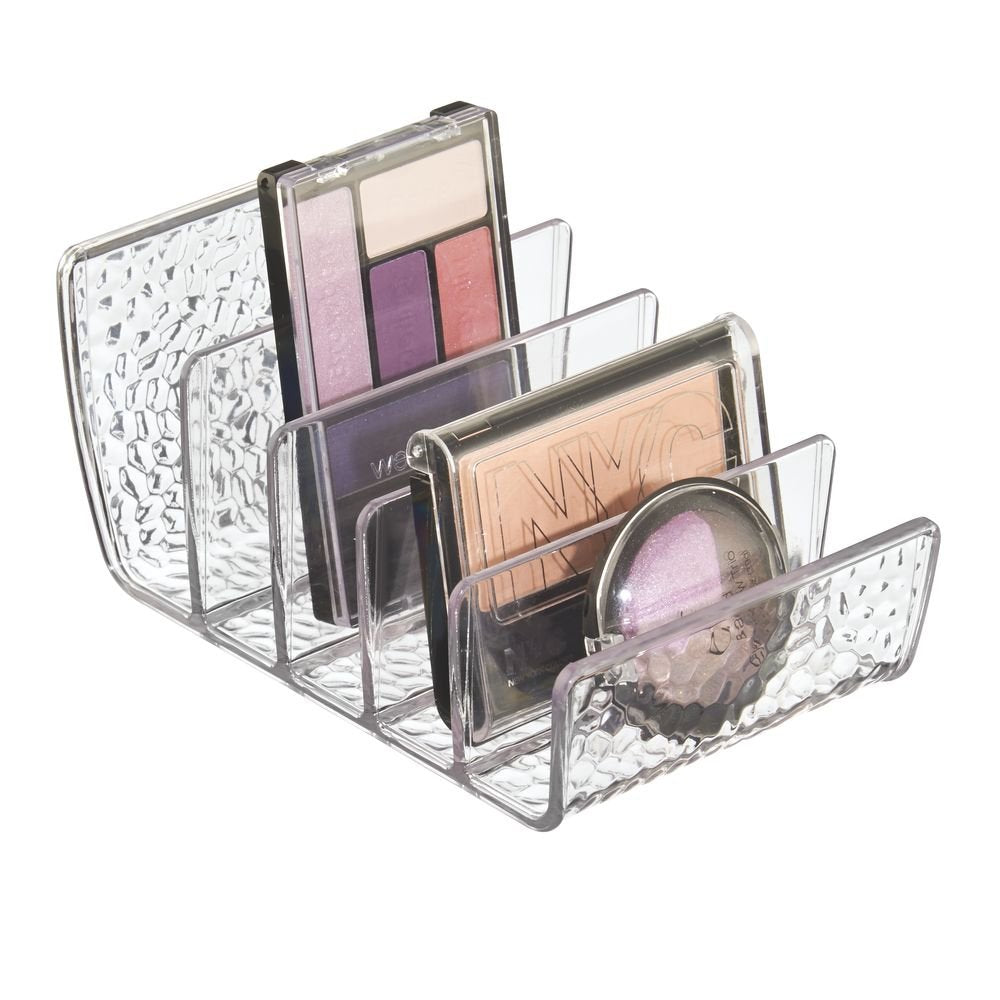iDesign Rain Vertical Textured Plastic Palette Organizer for Storage of Cosmetics, Makeup, and Accessories on Vanity, Countertop