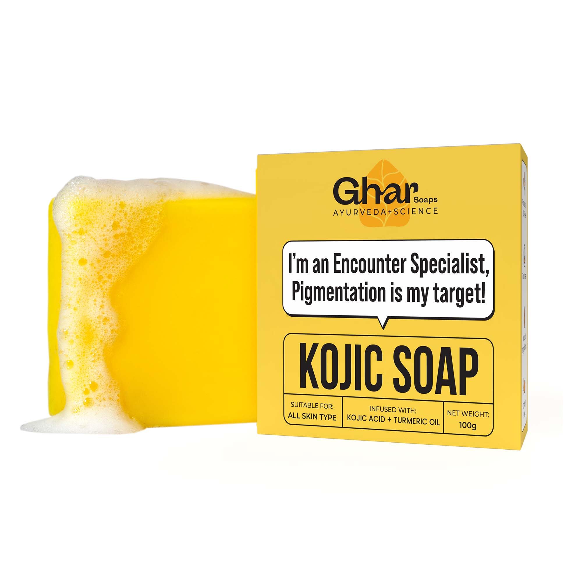 Ghar Soaps Kojic Acid 2% Soap With Niacinamide | For Pigmentation, Sun Damage, Brightening Underarm & Minimizes Dark Spot | Soap