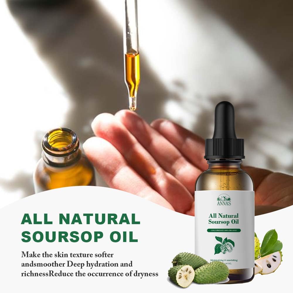 ANNAS Soursop Oil Organic,Natural Antioxidant, Cell Support & Regeneration, Immune Boost, Soursop Bitters Liquid, Non-GMO, Vegan