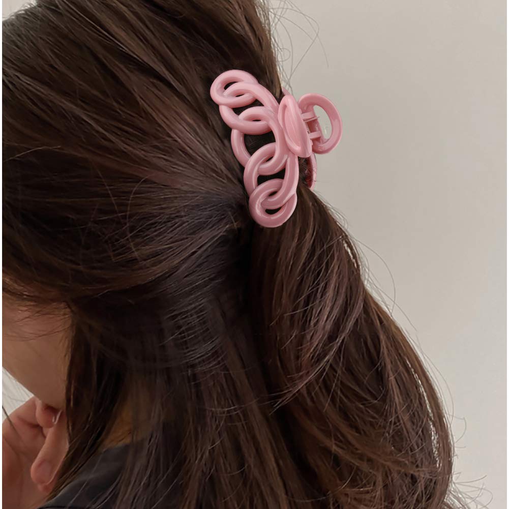 Canitor Hair Clips Set: 8Pcs Banana Claw Clips For Thin Hair, Non-Slip Vines Twining French Design Barrettes