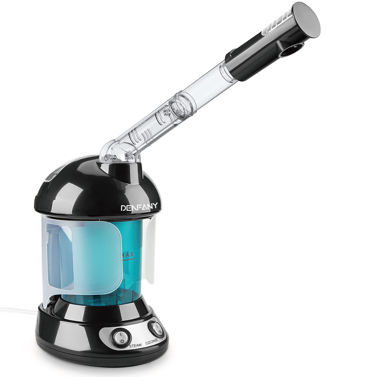Facial Steamer - Ozone Steamer with Extendable 360 Rotating Arm - Humidifier - Unclogs Pores - Blackheads - Portable Facial Stea