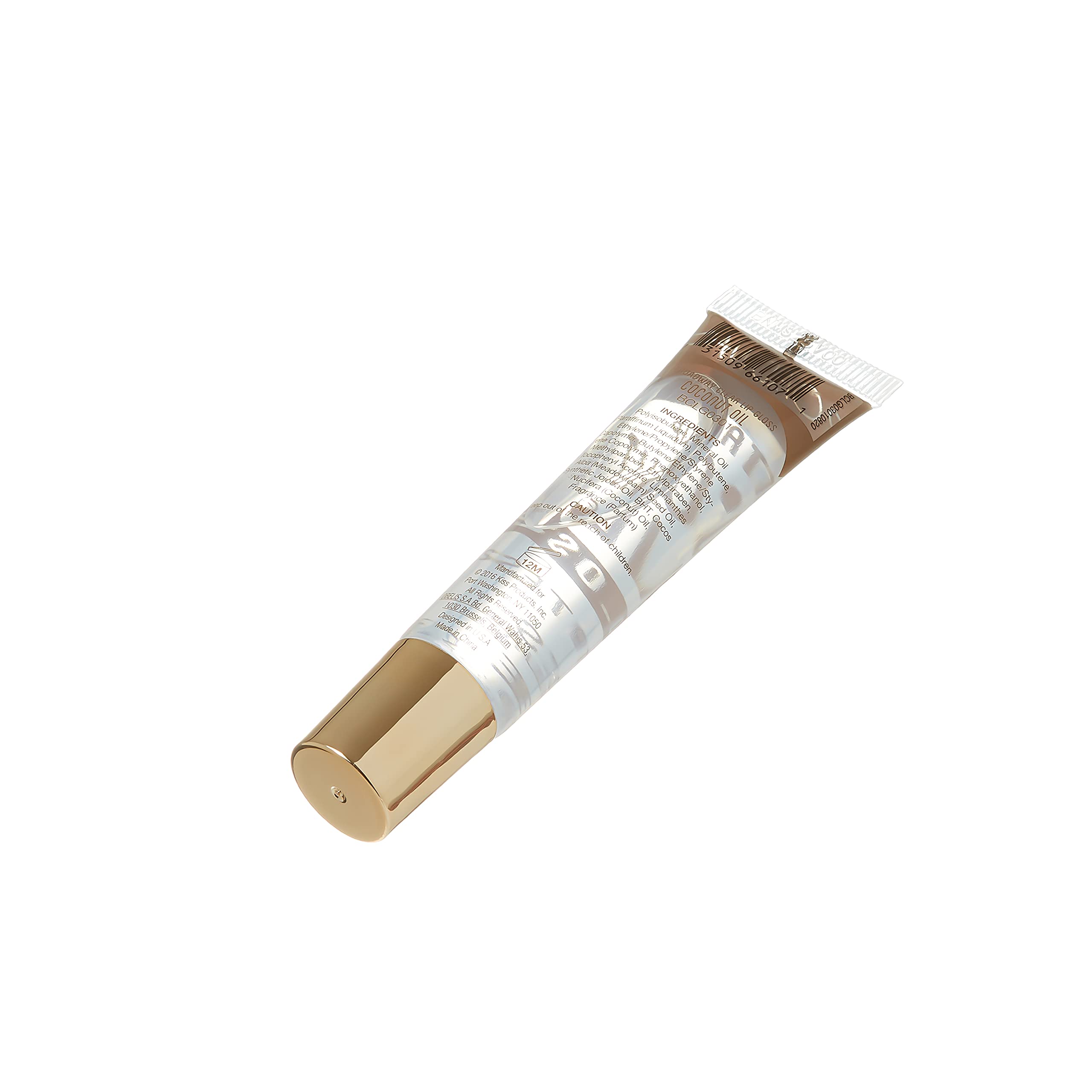 6-Packs Kiss Broadway Clear Lip Gloss (Coconut Oil)