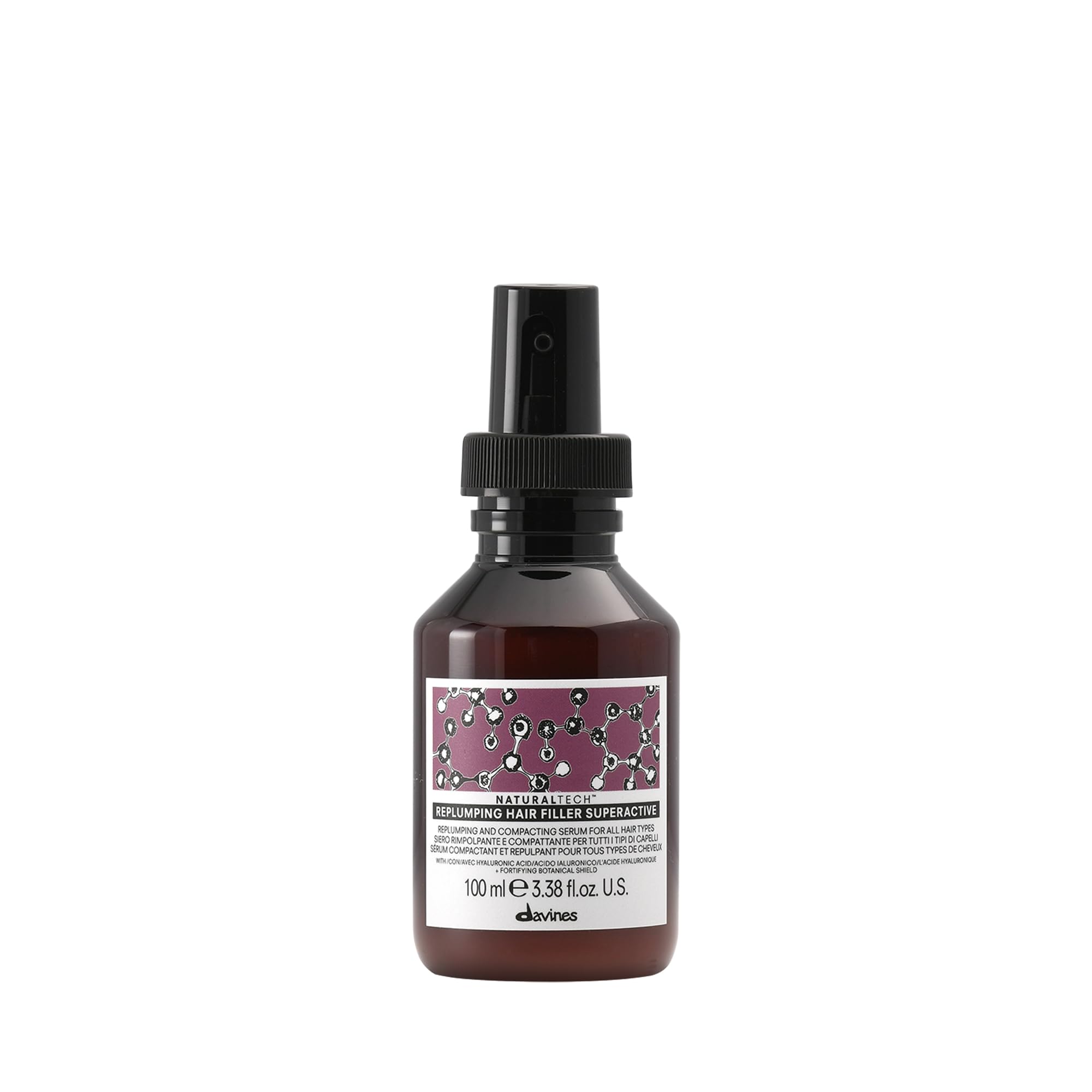 Davines Naturaltech REPLUMPING Hair Filler Superactive, Leave-In Treatment To Invigorate, Add Shine And Fullness, Anti-Humidity 