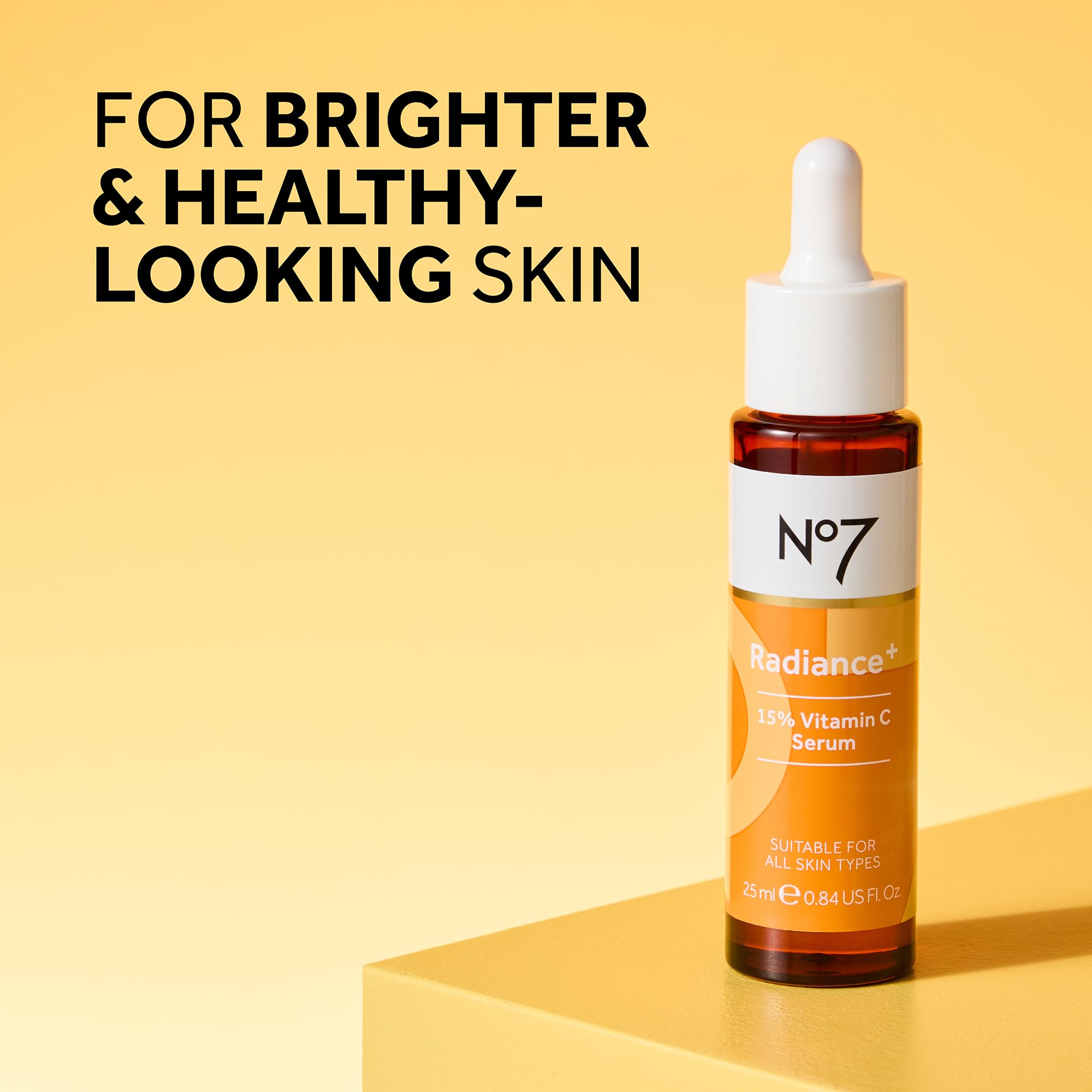 No7 Radiance+ 15% Vitamin C Serum - Face Serum for Glowing Skin - Re-energizing Vitamin C Facial Serum for Dull Skin - Skin Care