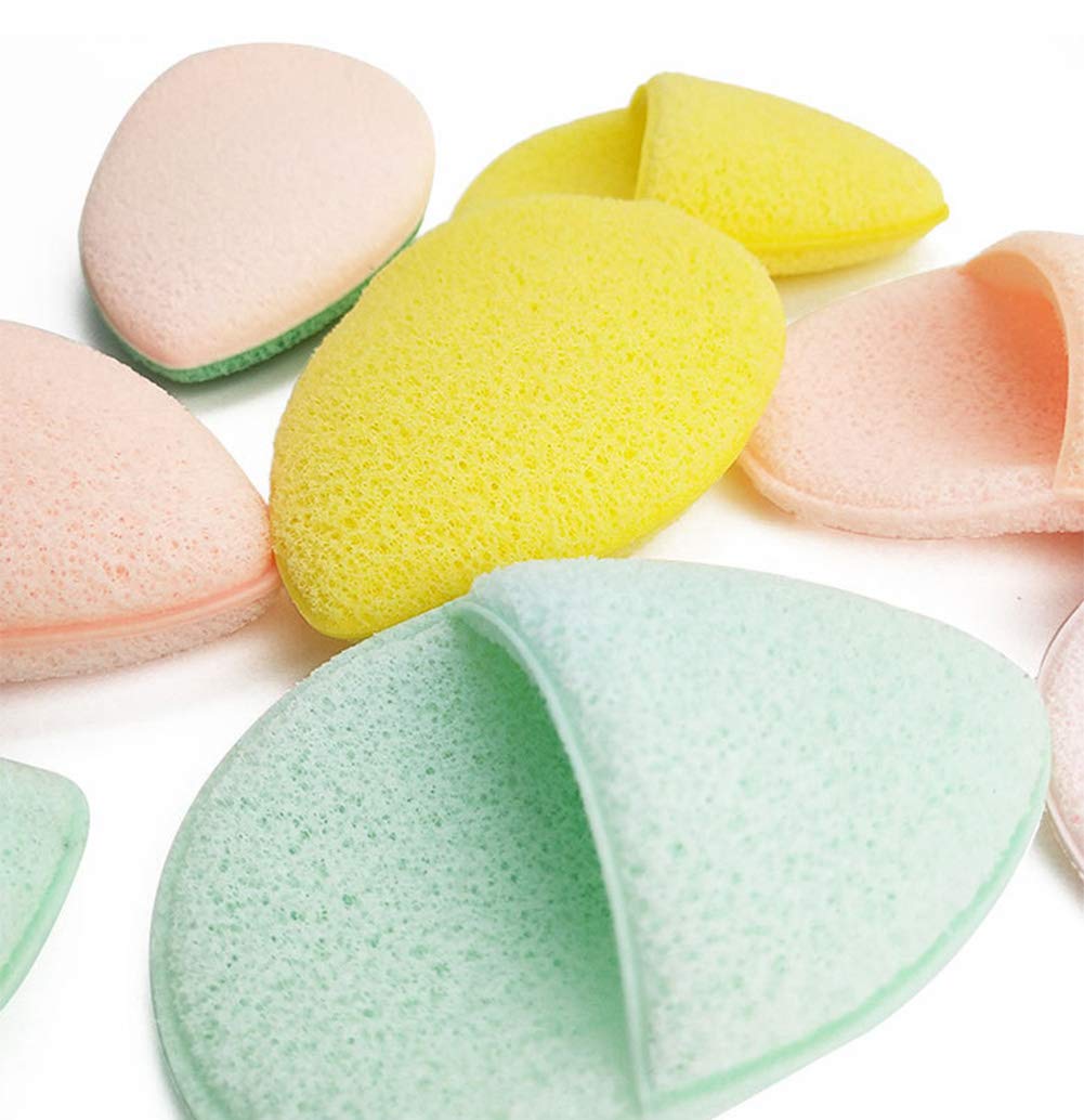 Akoak 5 Pcs Water Drop Gloves Wash Face Powder Puff, Soft And Comfortable, Suitable For Face Makeup Removal And Cleaning