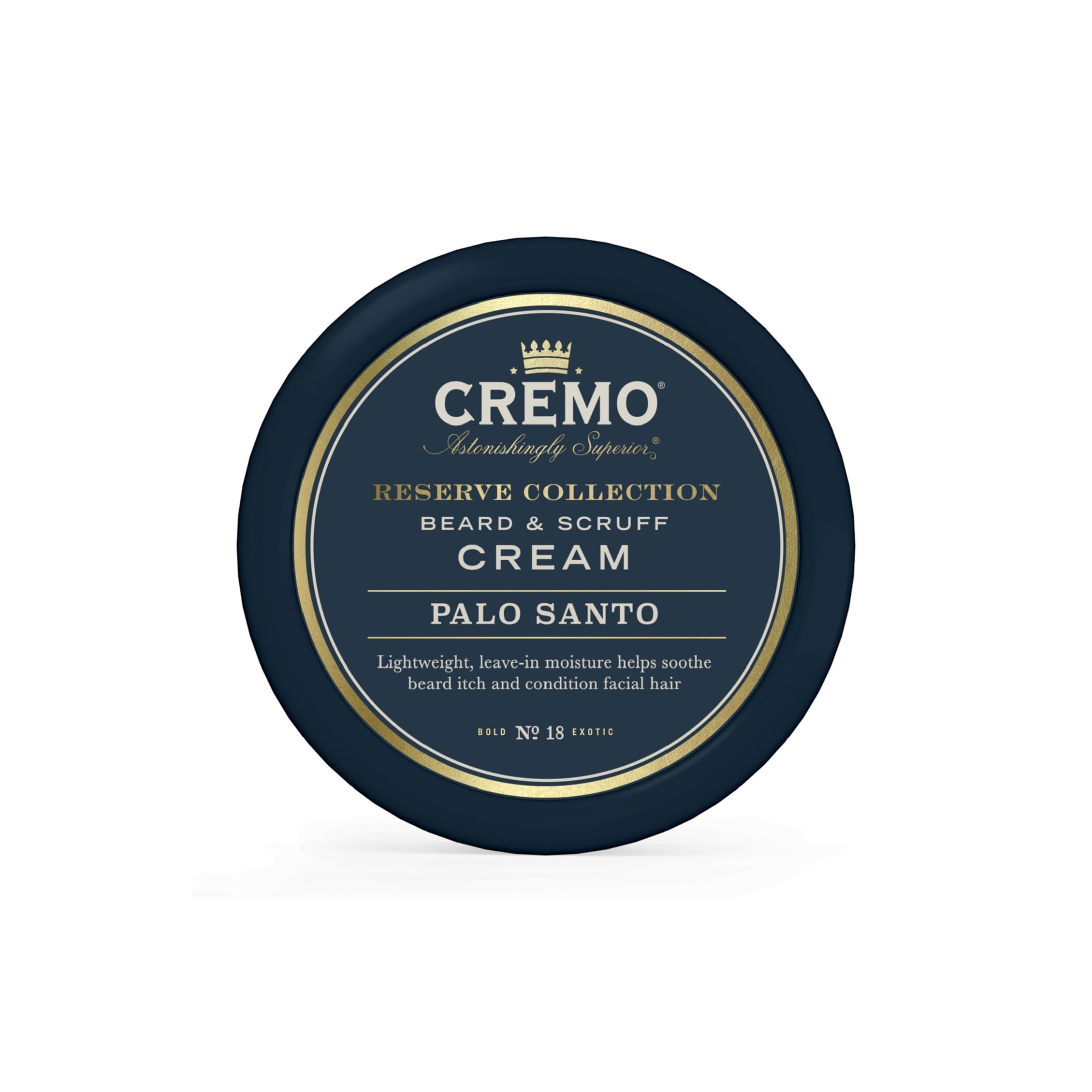 Cremo Beard & Scruff Cream, Palo Santo (Reserve Collection), 4 oz - Soothe Beard Itch, Condition and Offer Light-Hold Styling fo