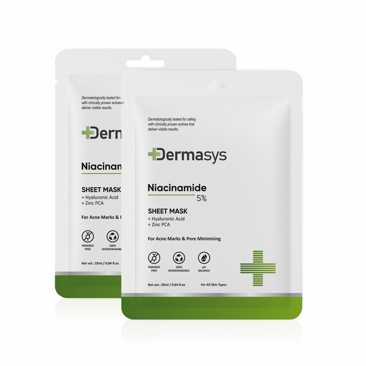 Dermasys 5% Niacinamide Sheet Mask For Brightening, Hydration & Oil Control With Hyaluronic Acid & Zinc Pca | Face Mask For Clea