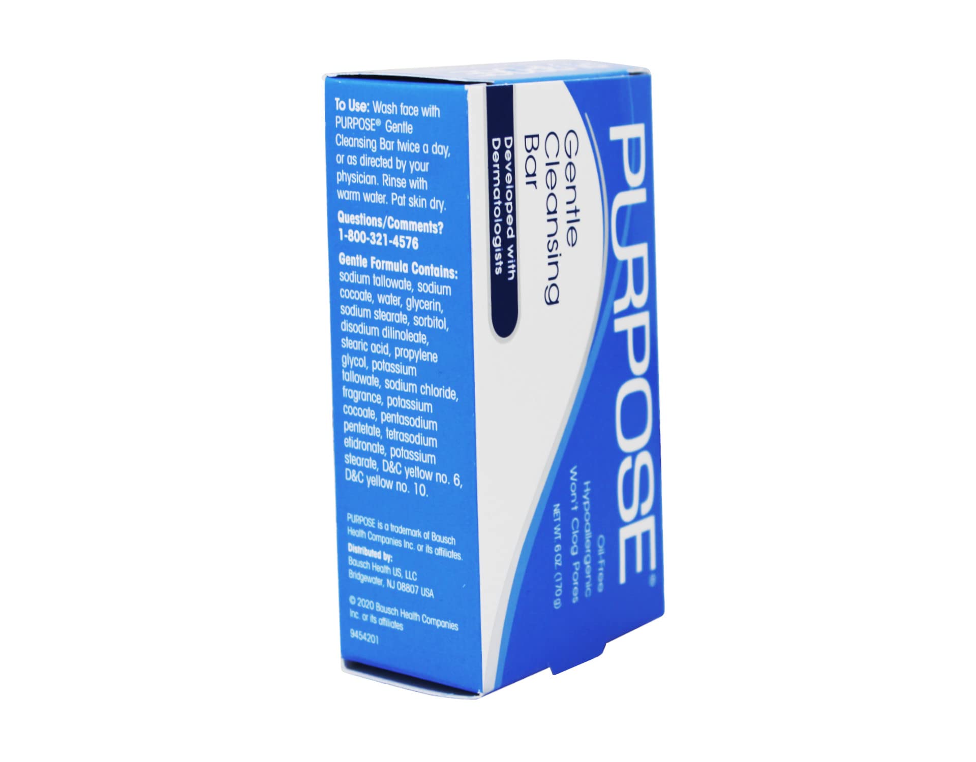 Purpose Gentle Cleansing Bar, 6-Ounce Bars (Pack of 6)