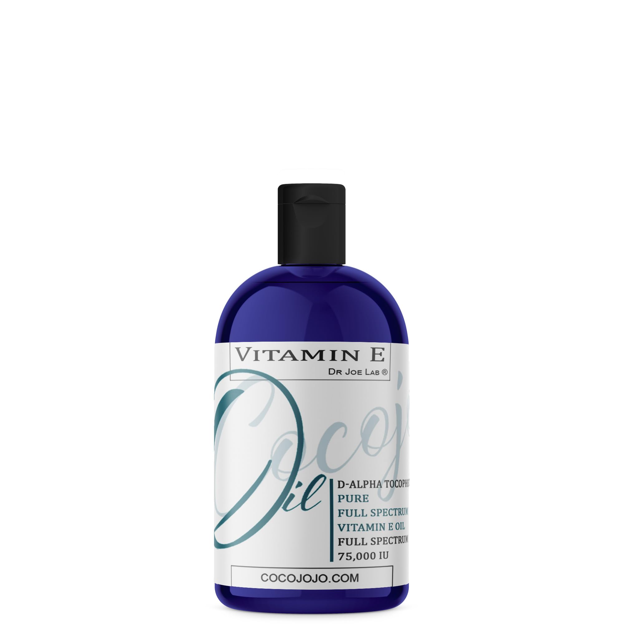 Vitamin E Oil - 100% Pure & Undiluted, Full Spectrum, Alpha Tocopherol, 75,000 IU - 8 oz - for Skin, Hair, Nails, Body Care Hydr