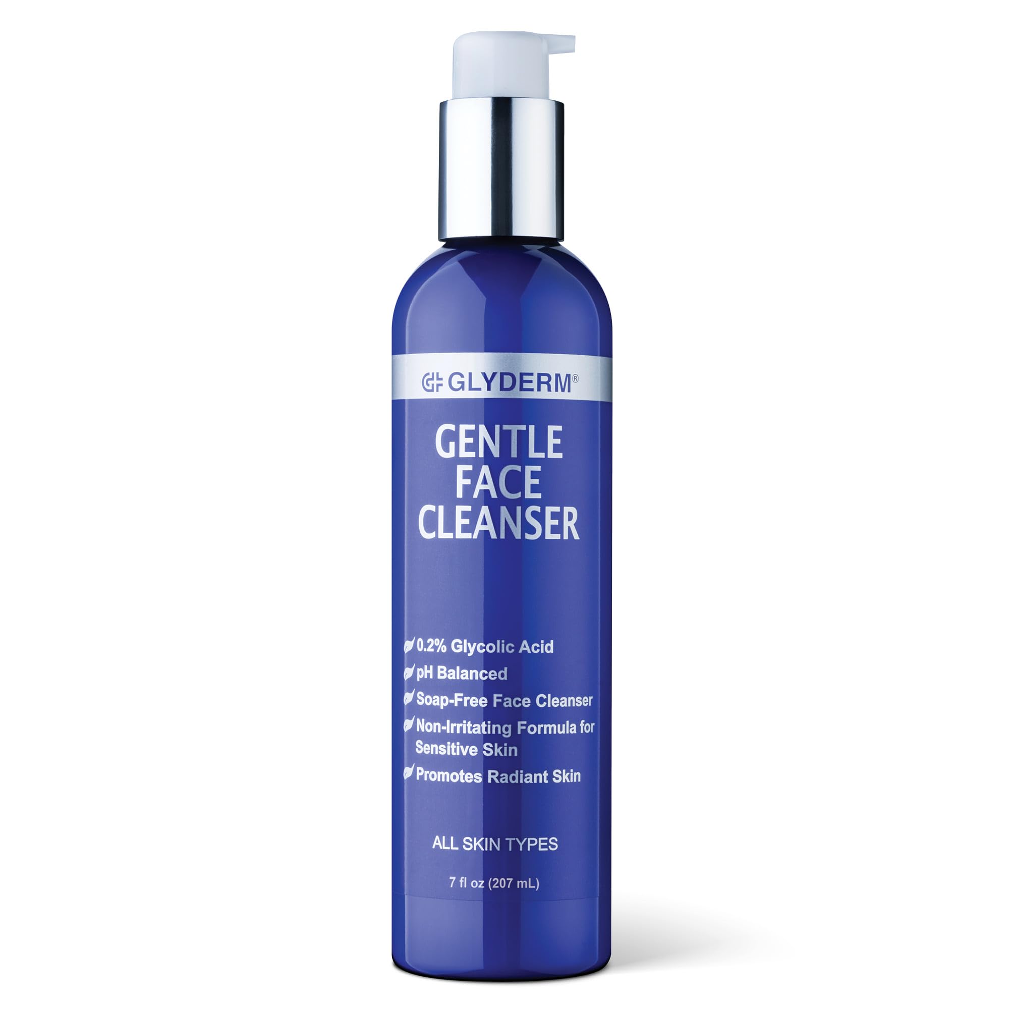 GlyDerm Gentle Face Cleanser | Soap-free Concentrated Cleanser | 0.2% Esterified Glycolic Acid | Gently Exfoliates as it Cleans 