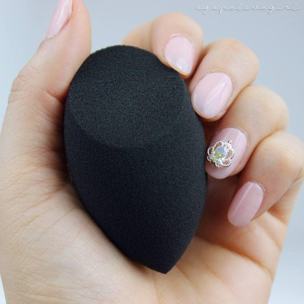 Beauty Junkees Makeup Sponge Blender - Black Contour Makeup Blender Sponge, Liquid Cream Powder Foundation Blending Sponges, Mak