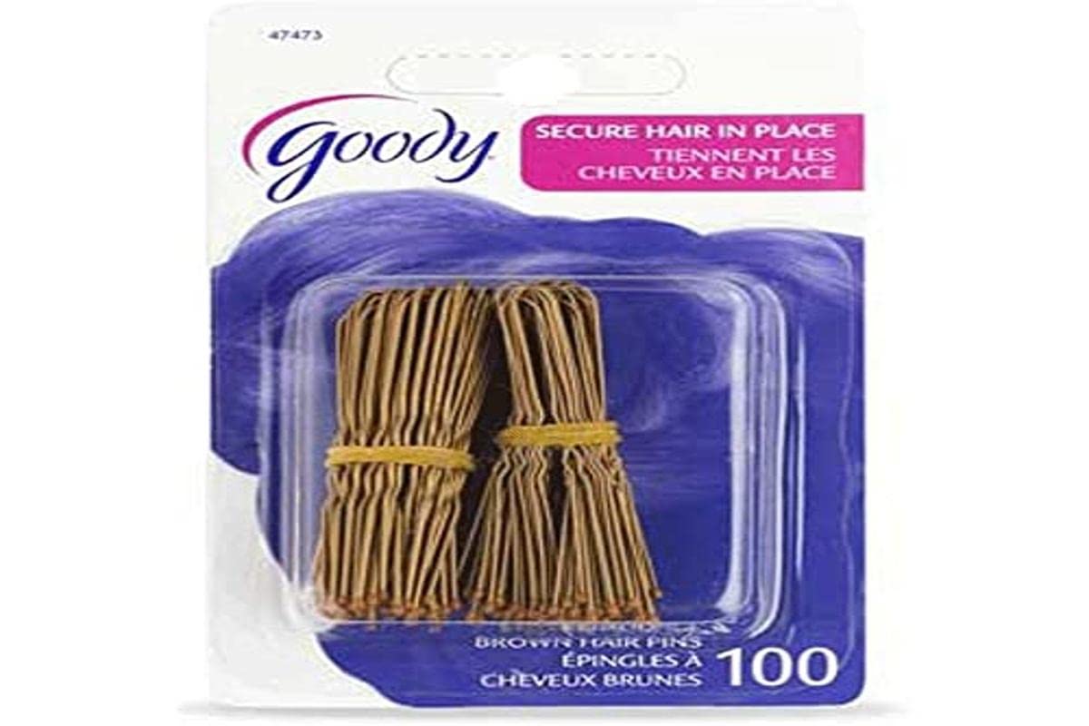 GOODY Hair Pins, Brown, 100 Count