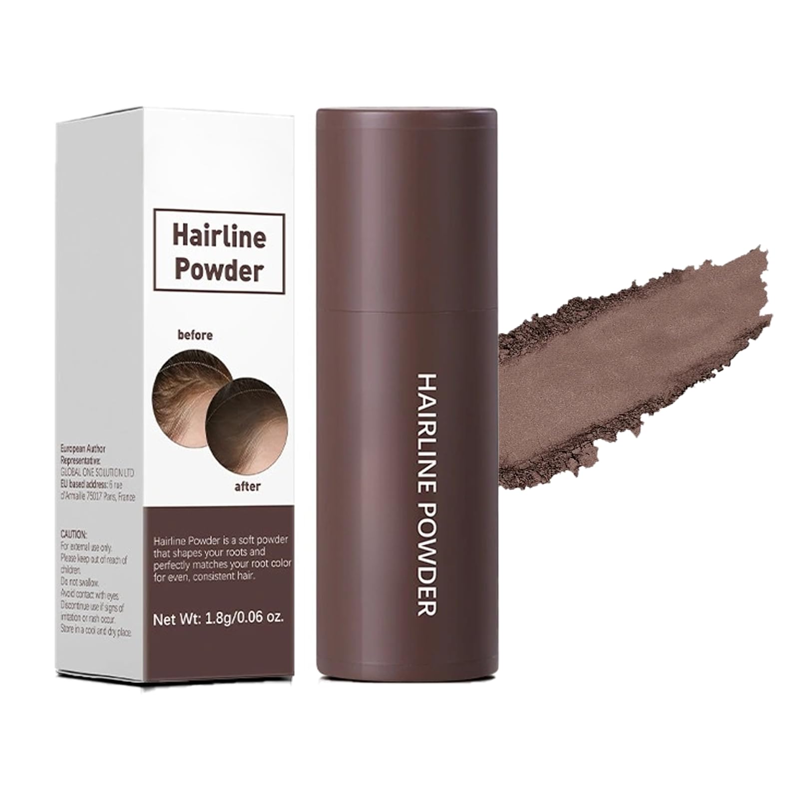 Root TouchUp Powder for Thinning Hair & Gray Coverage  Waterproof, Lightweight Formula to Enhance Hairline for Men & Women (#2