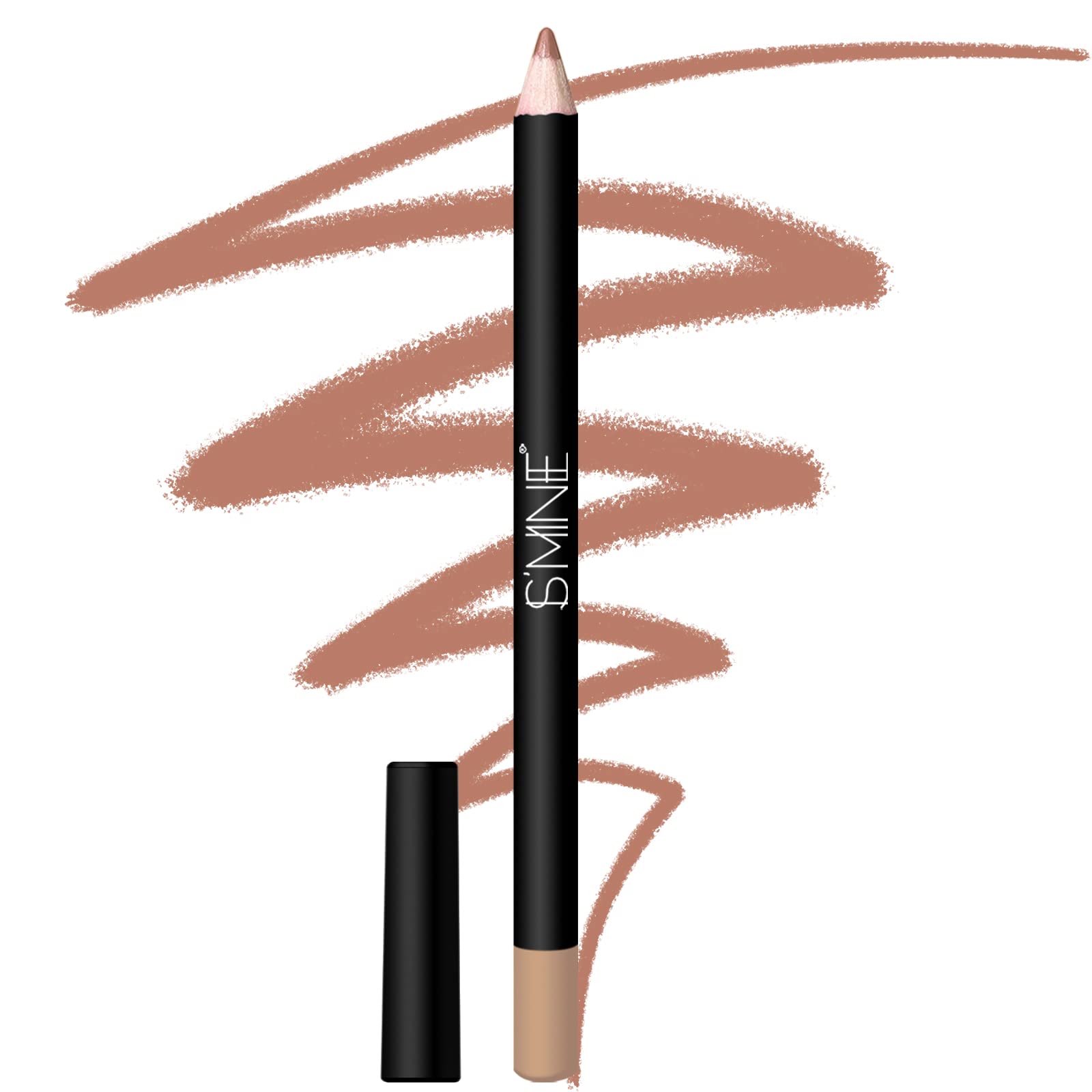 Ismine One Light Brown Lip Liner, Professional Matte Lip Pencil Waterproof Long Lasting Smooth Natural Lip Liner (#02)