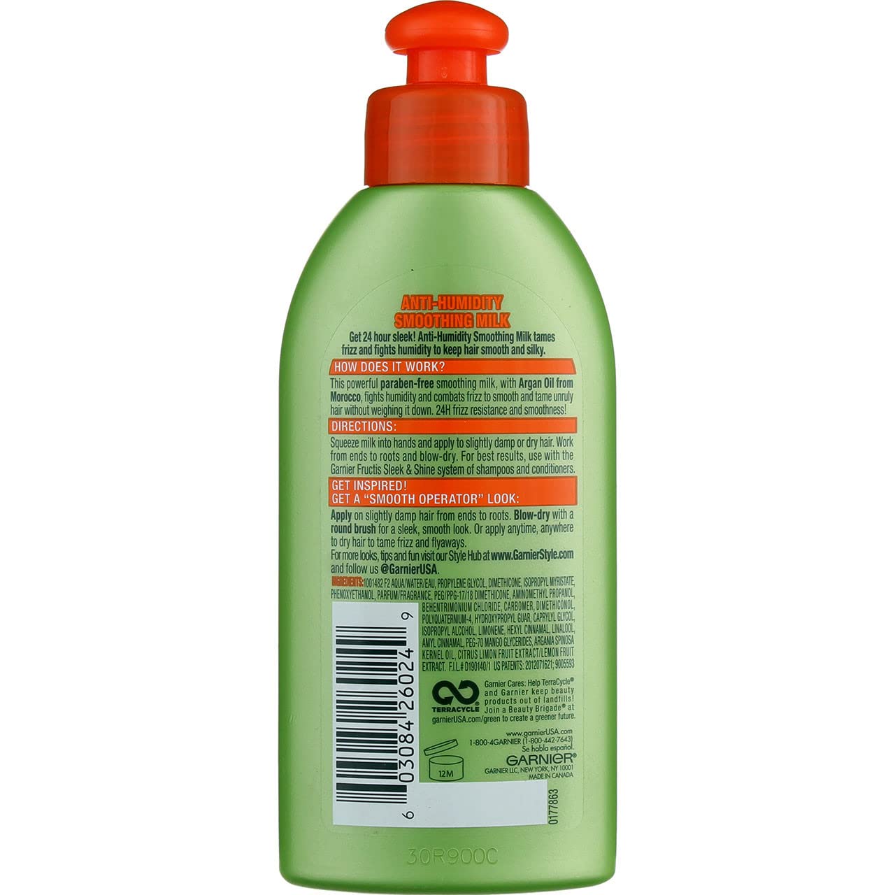 Garnier Fructis Sleek & Shine Anti-humidity Smooth Milk 5.1 Ounce (150ml) (6 Pack)