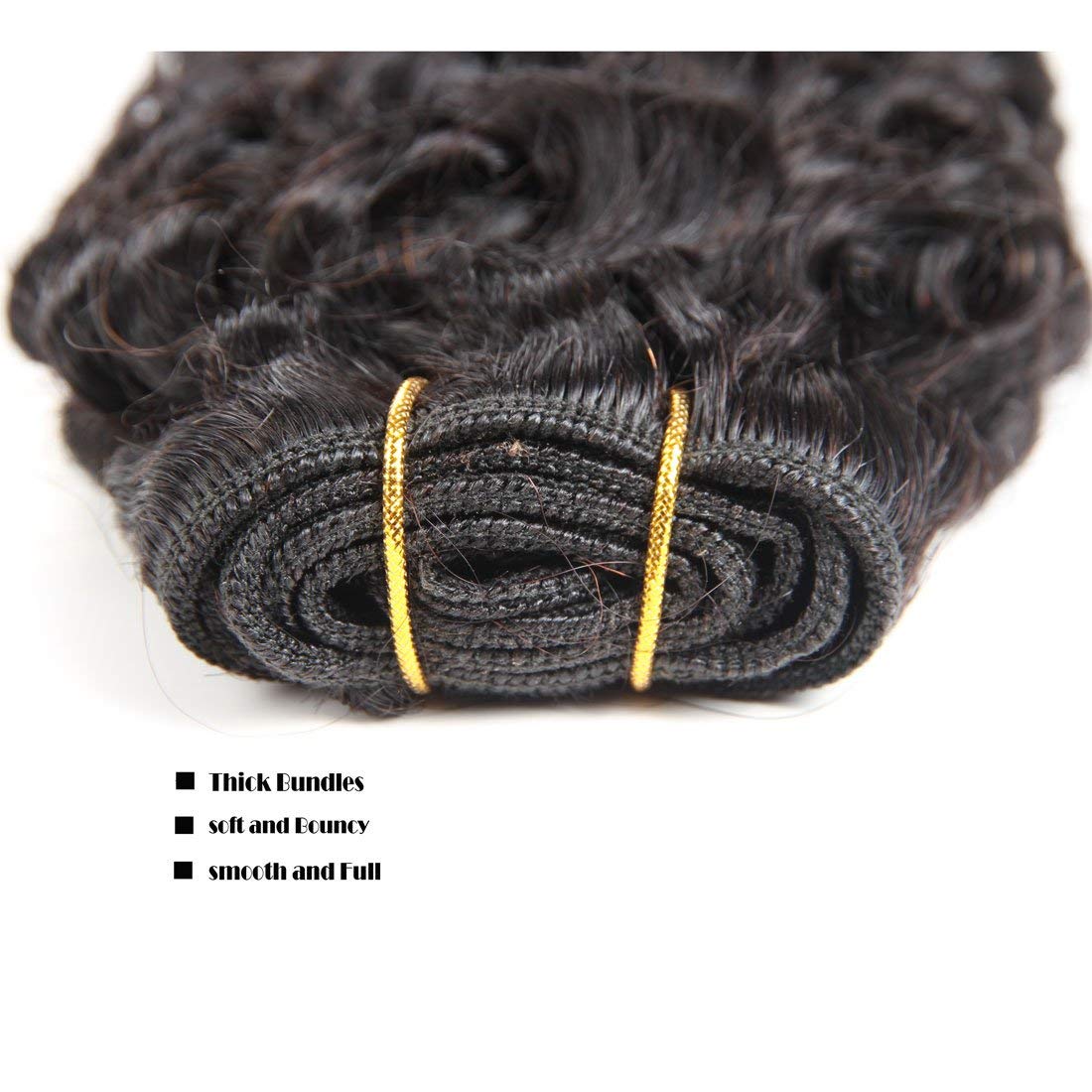 Luxnovolex Brazilian Curly Bundles Human Hair Kinky Curly 4 Bundle Short Virgin Human Hair Deals 50G/Bundle Unprocessed Remy Jer