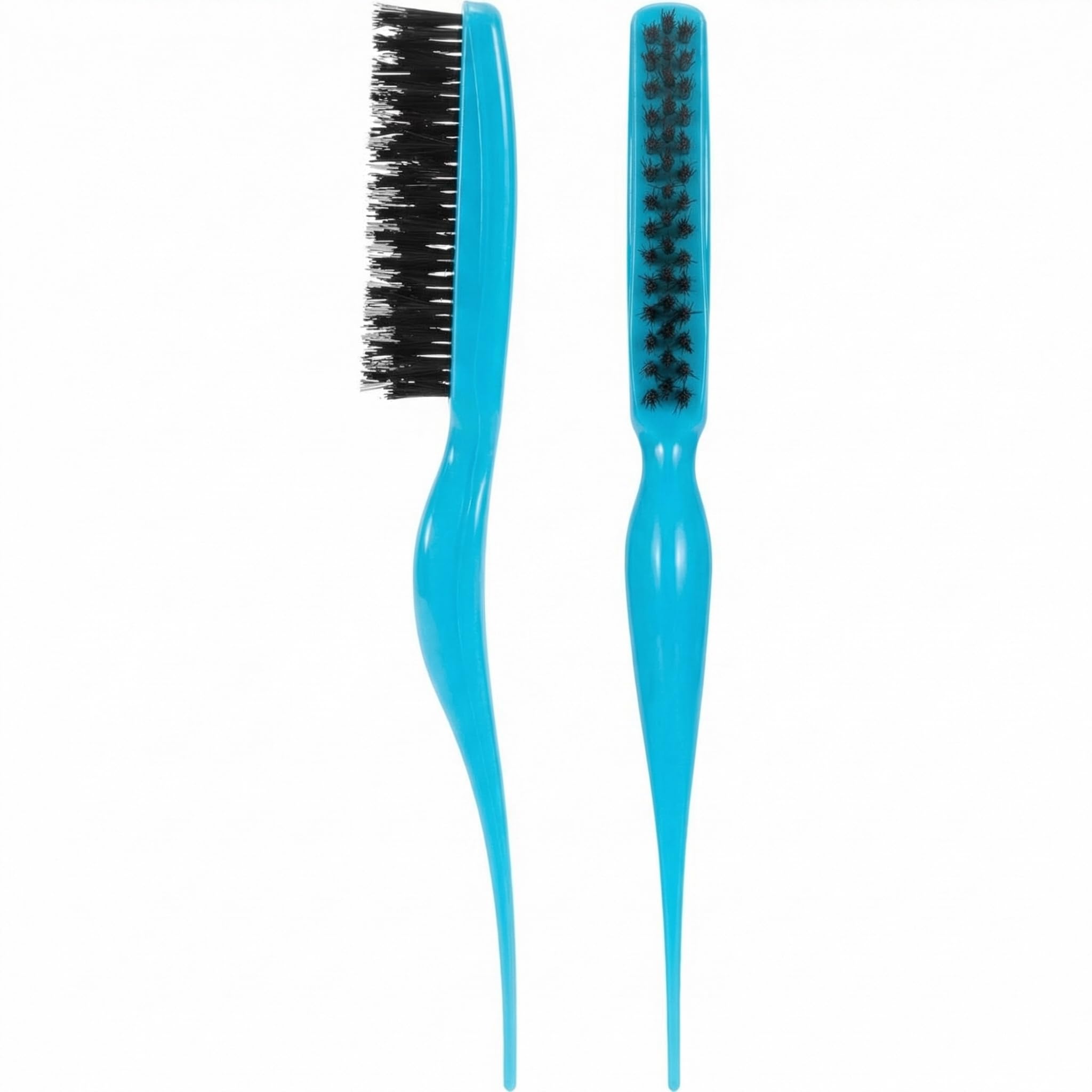 Frienda 2 Pieces Teasing Hair Brush Boar Bristle Brush Comb for Women Salon Boar Nylon Bristle Beauty Styling Slick Back Backcom