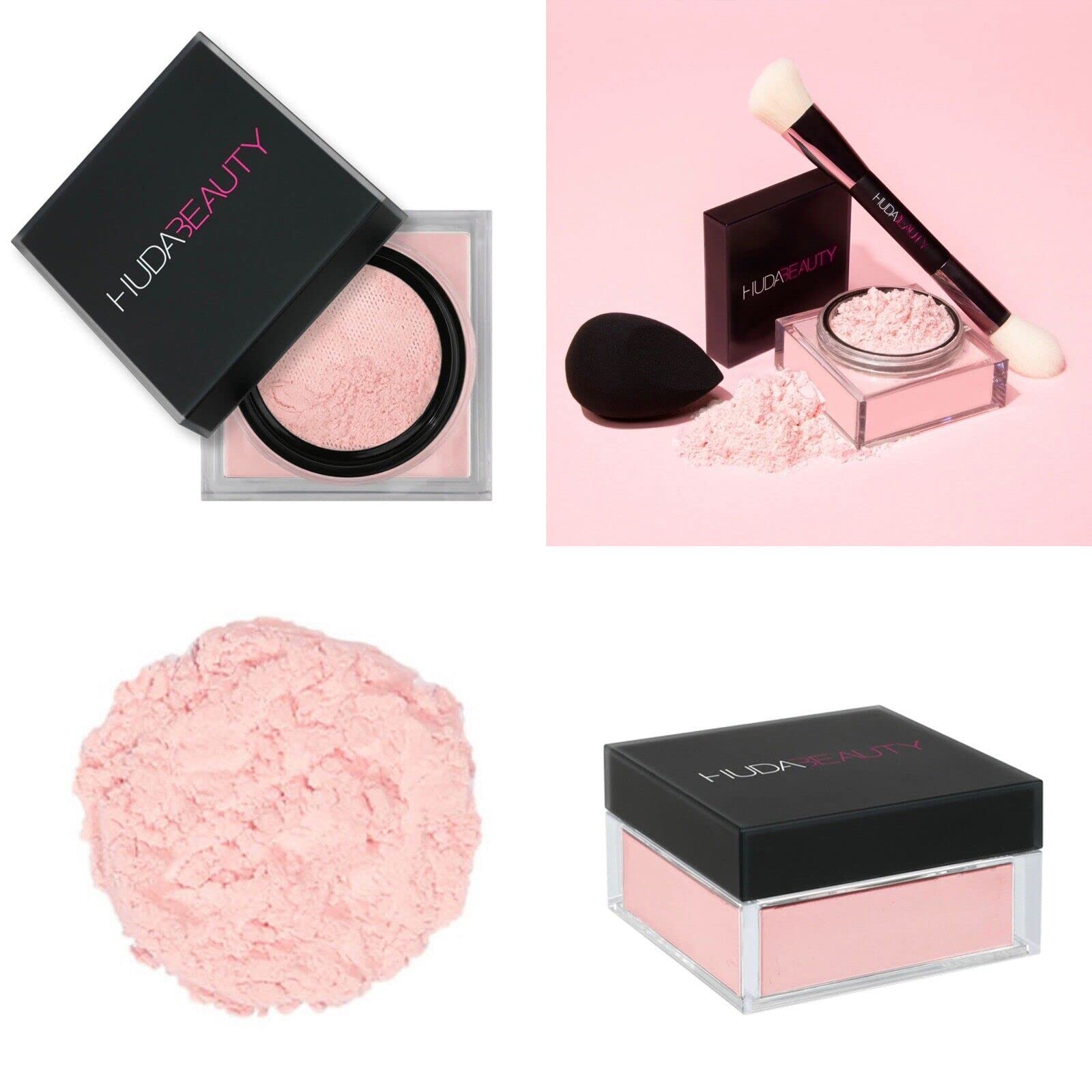 Huda Beauty Easy Bake Loose Baking & Setting Powder Full Size - Cherry Blossom (Sheer Soft Pink)