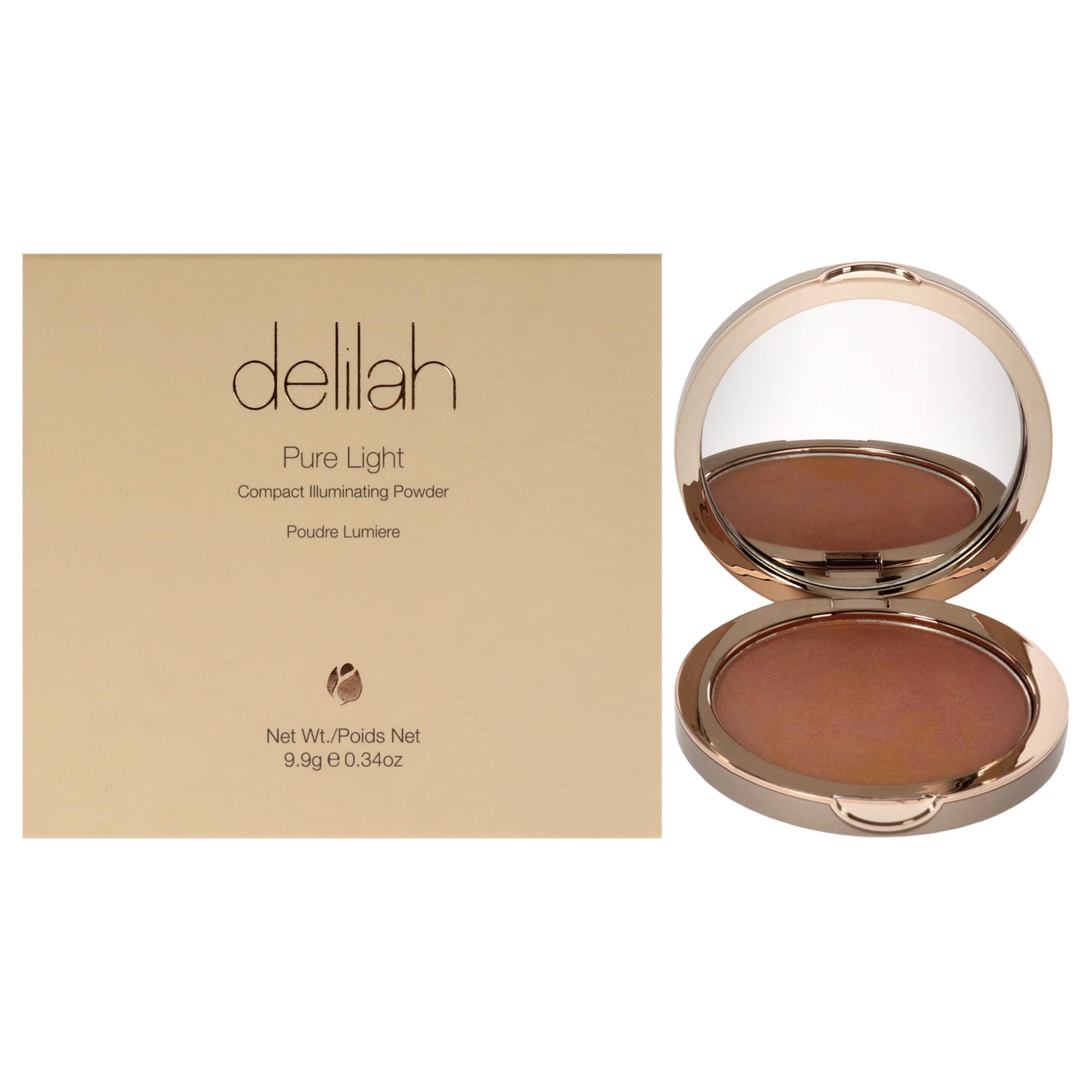 Delilah - Pure Light Compact Illuminating Powder - Lustre - Lightweight, Long Lasting, Loose Setting Powder Face Makeup For Brig