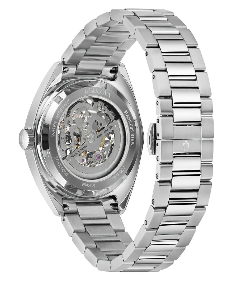 Bulova Automatic Watch 96A293 - Silver Bracelet, Stylish & Durable Timepiece