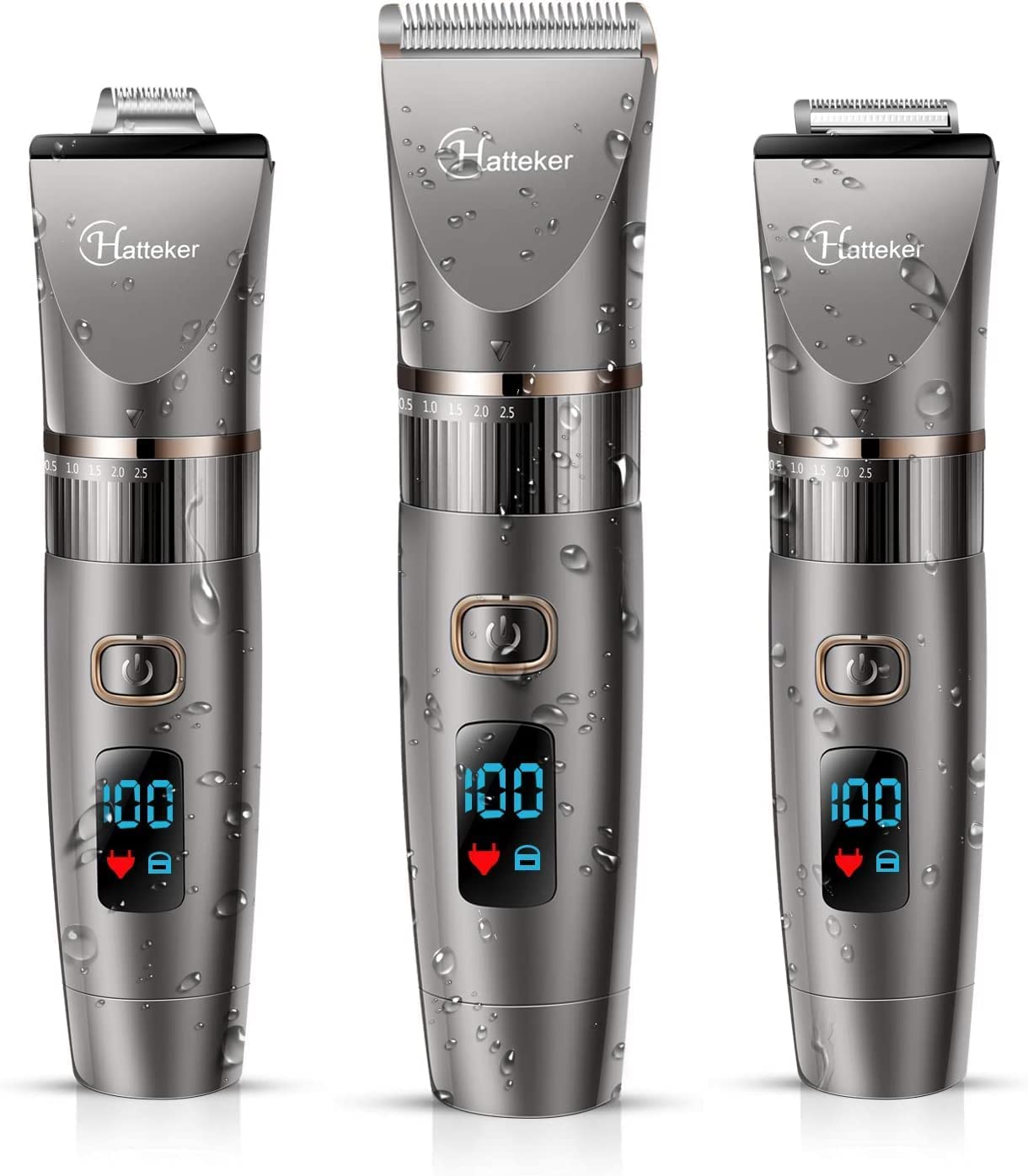 Hatteker Beard Trimmer For Men Professional Hair Clipper Hair Trimmer Shaver Haircut Detail Trimmer Hair Cutting Kit For Men Cor