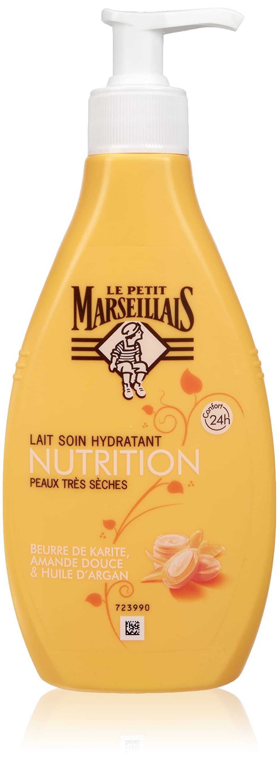 Le Petit Marseillais Moisturising Body Milk with Shea Butter, Almond and Argan Oil for Very Dry Skin 2x250ml.
